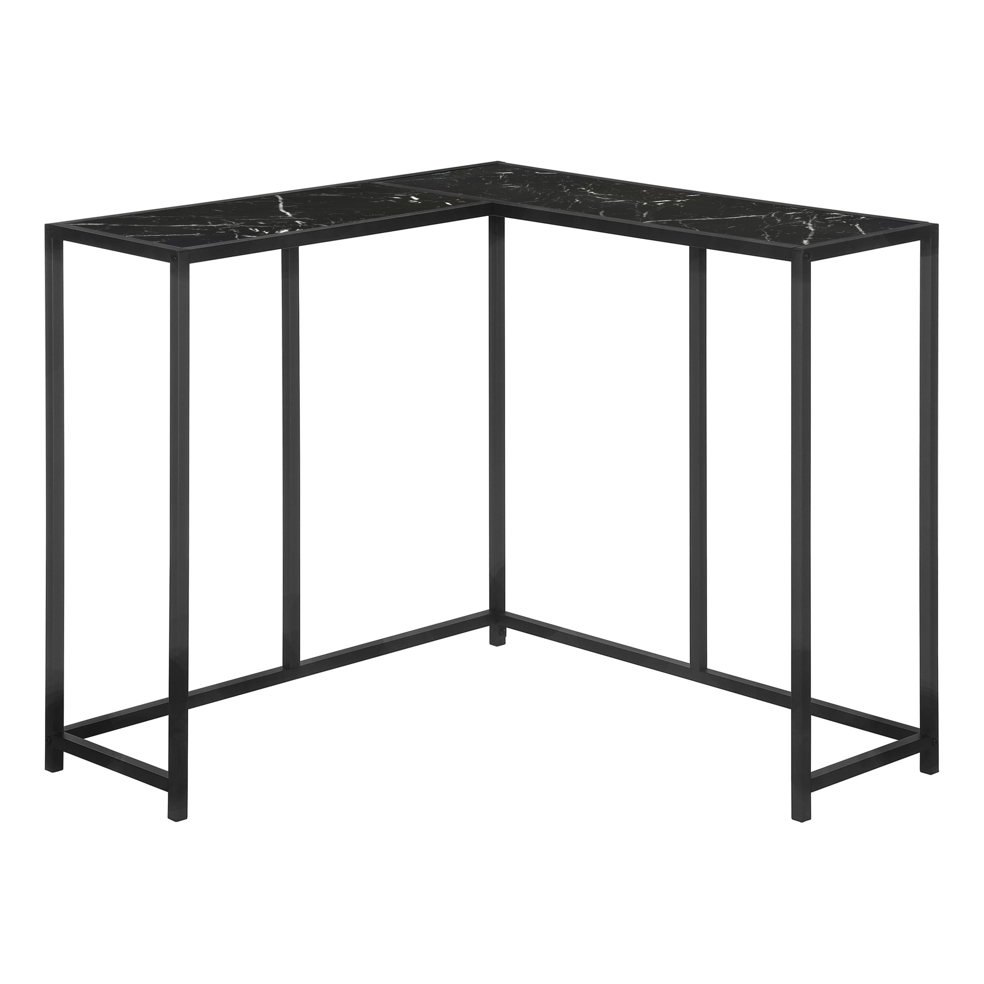 TABLE D'APPOINT - 36"L / NOIR / CONSOLE D'ANGLE NOIRE