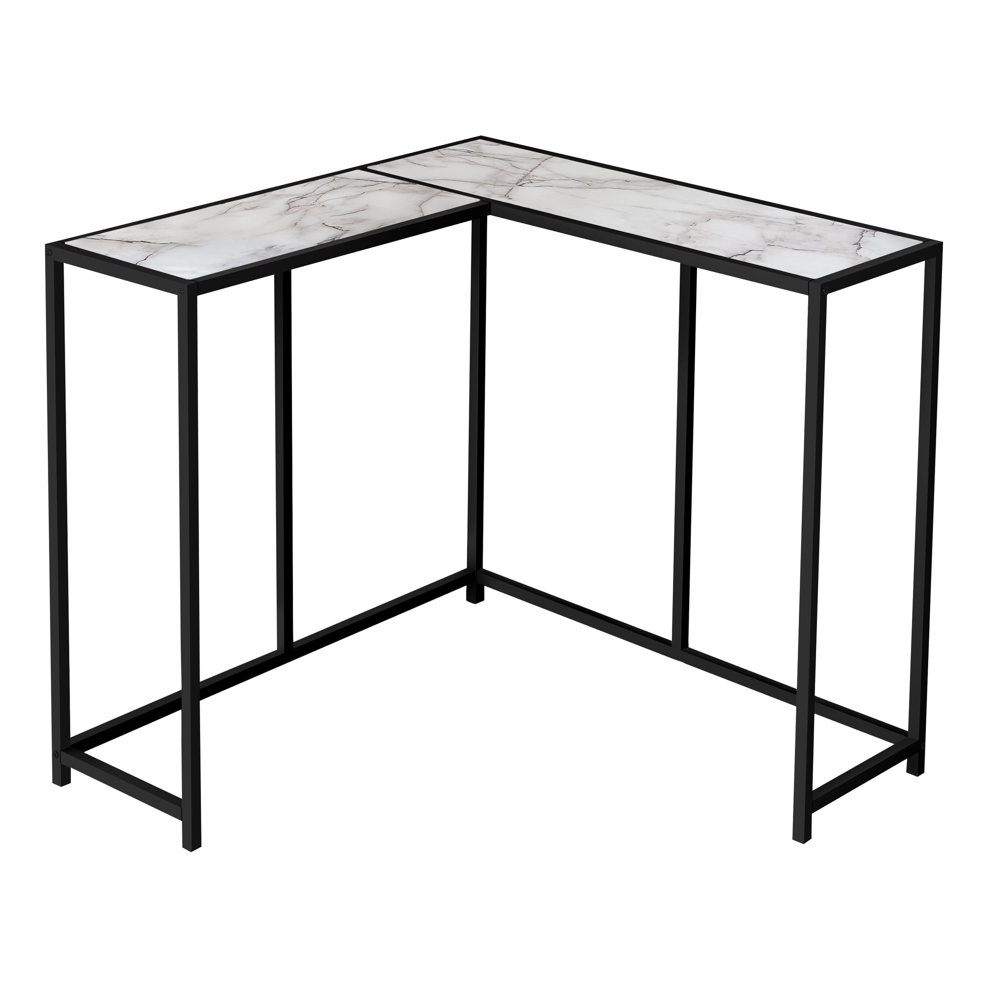 TABLE D'APPOINT - 36"L / NOIR / CONSOLE D'ANGLE NOIRE