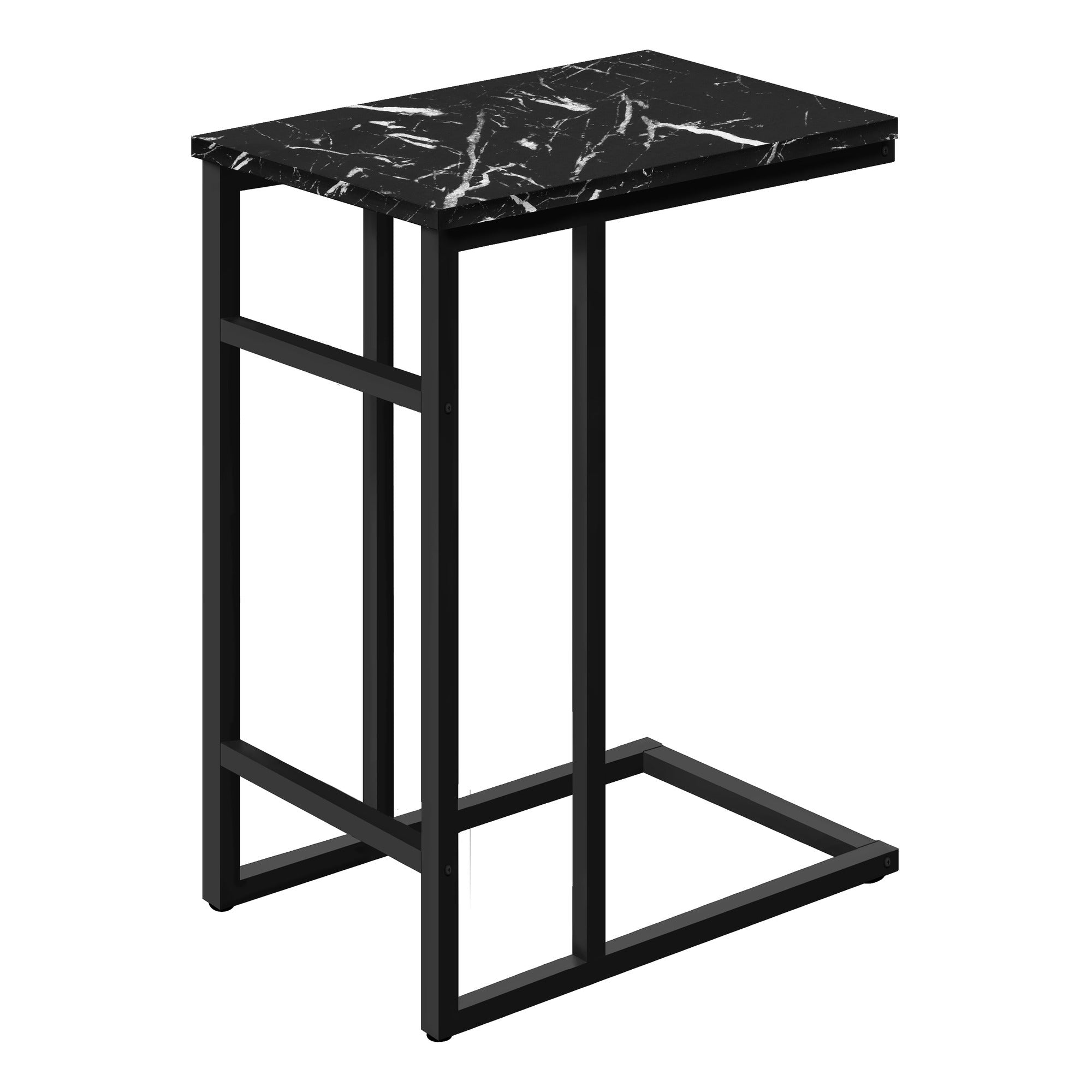 TABLE D'APPOINT - 24"H / NOIR / MÉTAL NOIR