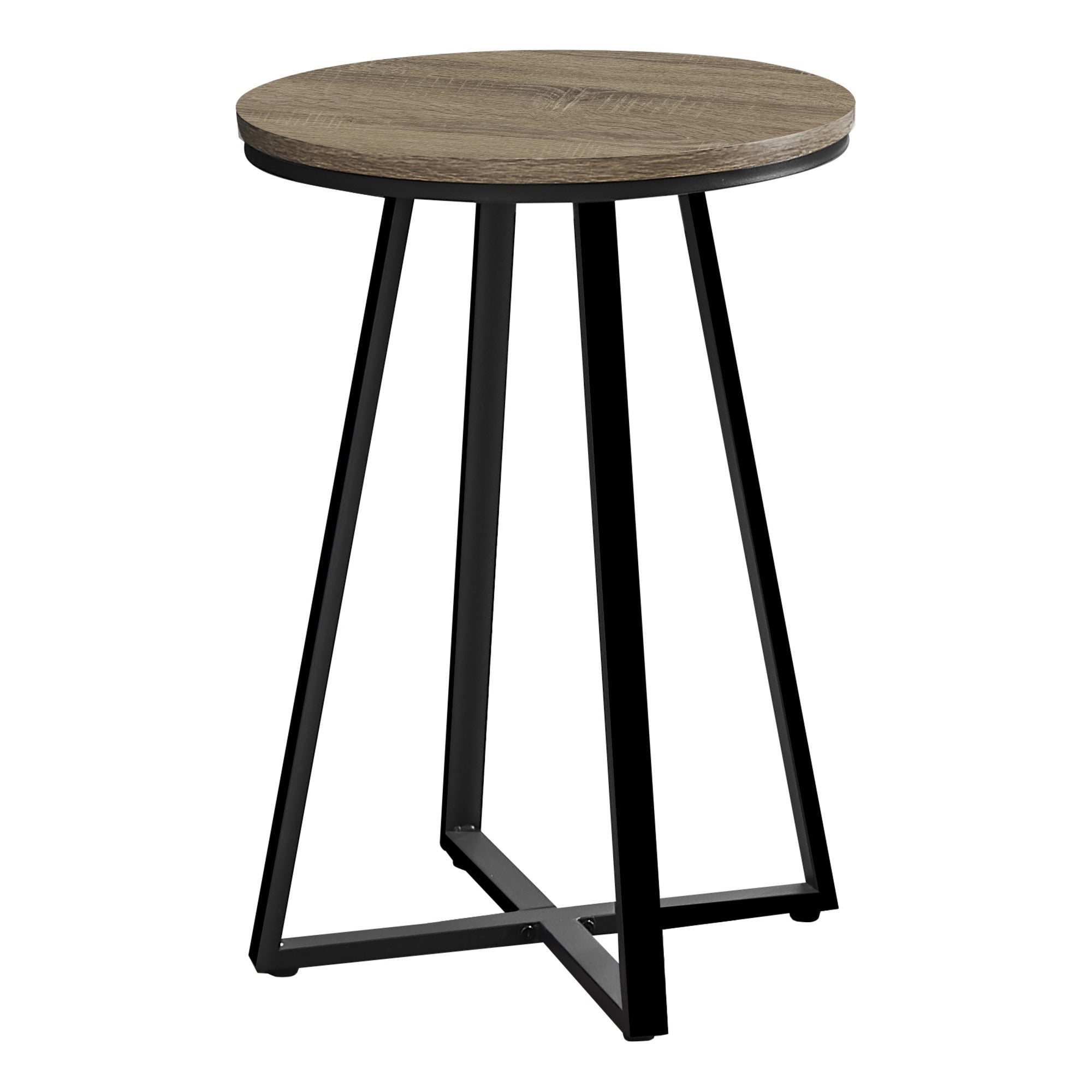 ACCENT TABLE - 22"H / BLACK / BLACK METAL