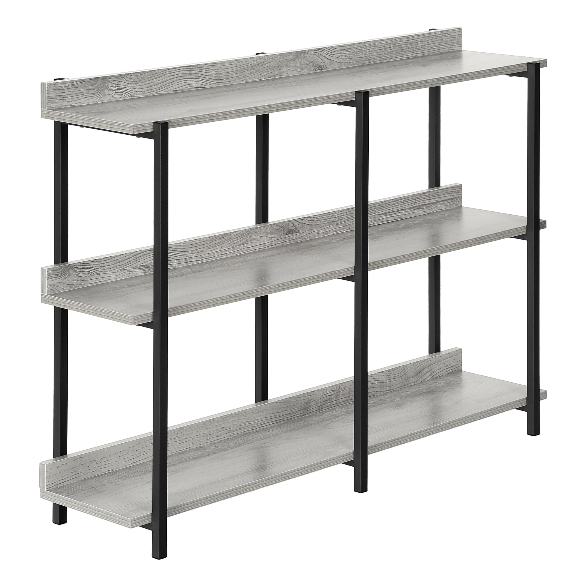 TABLE D'APPOINT - 48"L / ESPRESSO / CONSOLE D'ENTRÉE EN MÉTAL NOIR