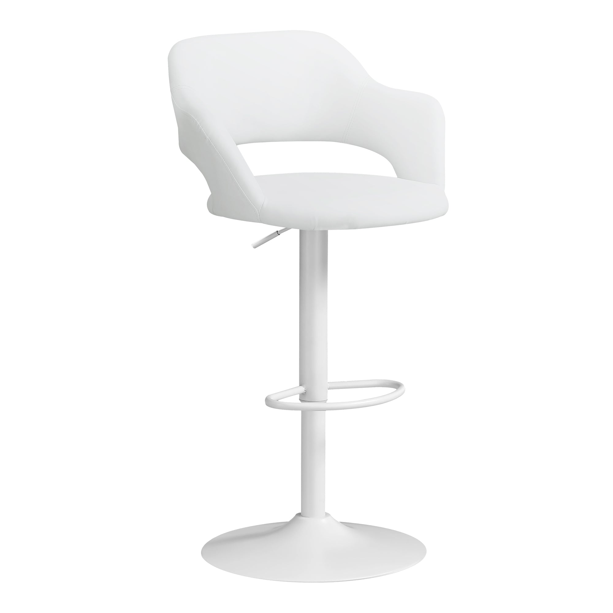 TABOURET DE BAR - NOIR / MÉTAL CHROME À LEVER HYDRAULIQUE