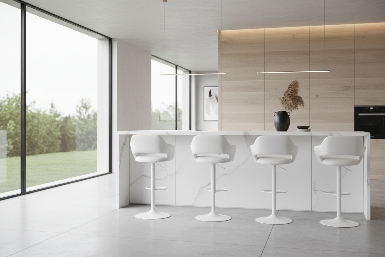 BARSTOOL - BLACK / CHROME METAL HYDRAULIC LIFT