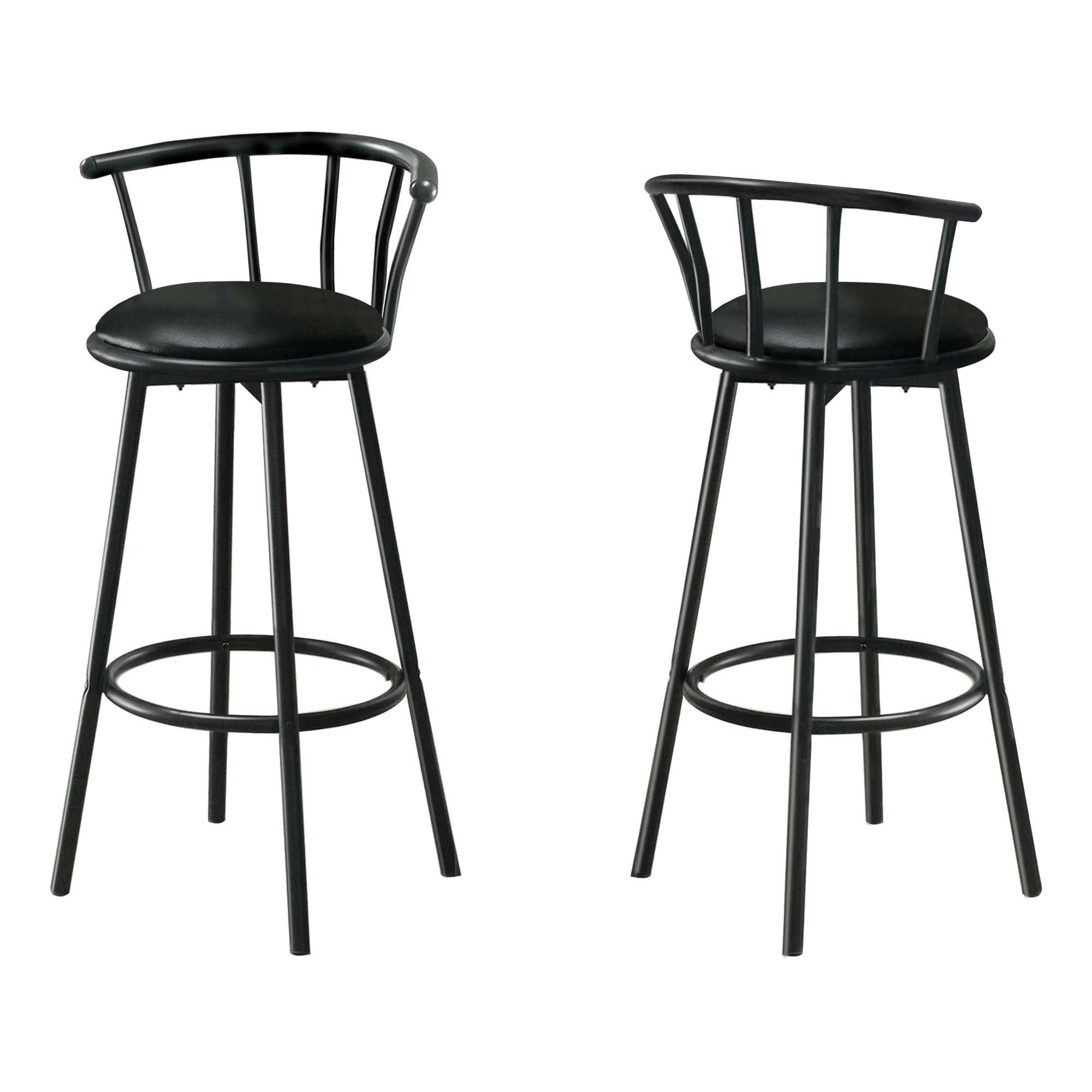 TABOURET DE BAR - 2 PIÈCES / 36"H / PIVOTANT / MÉTAL BLANC