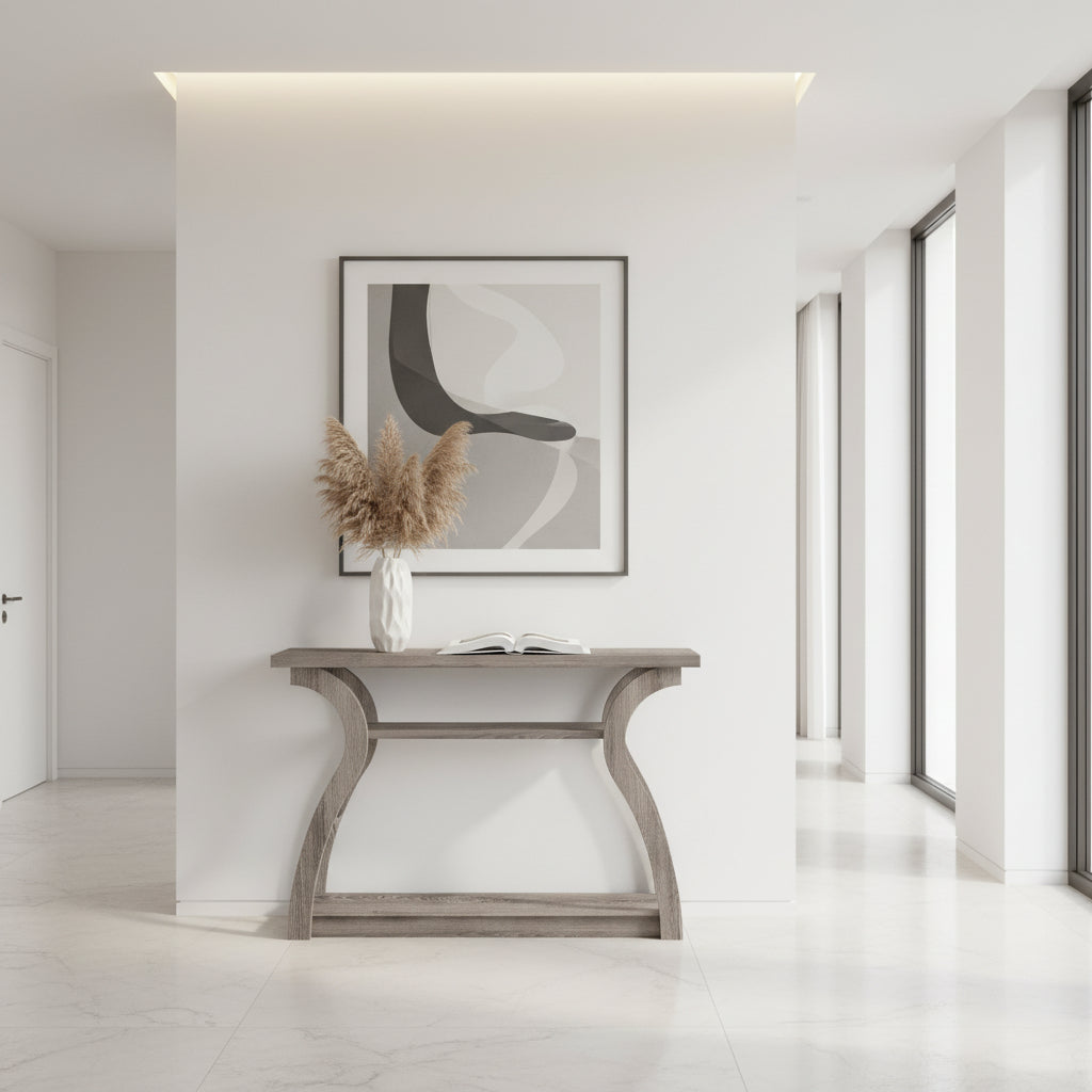 TABLE D'APPOINT - 47"L / CONSOLE D'ENTRÉE BLANCHE