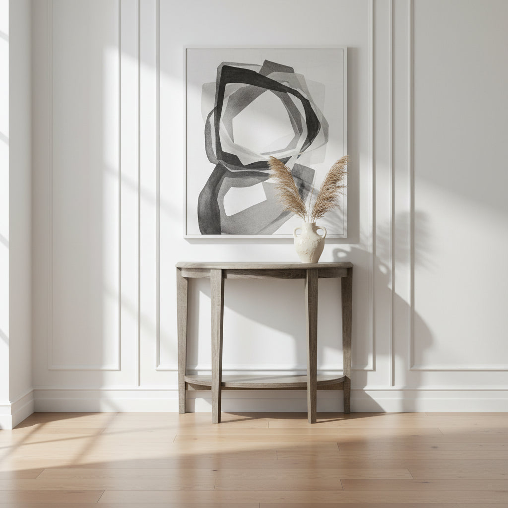 TABLE D'APPOINT - 36"L / CONSOLE D'ENTRÉE NOIRE