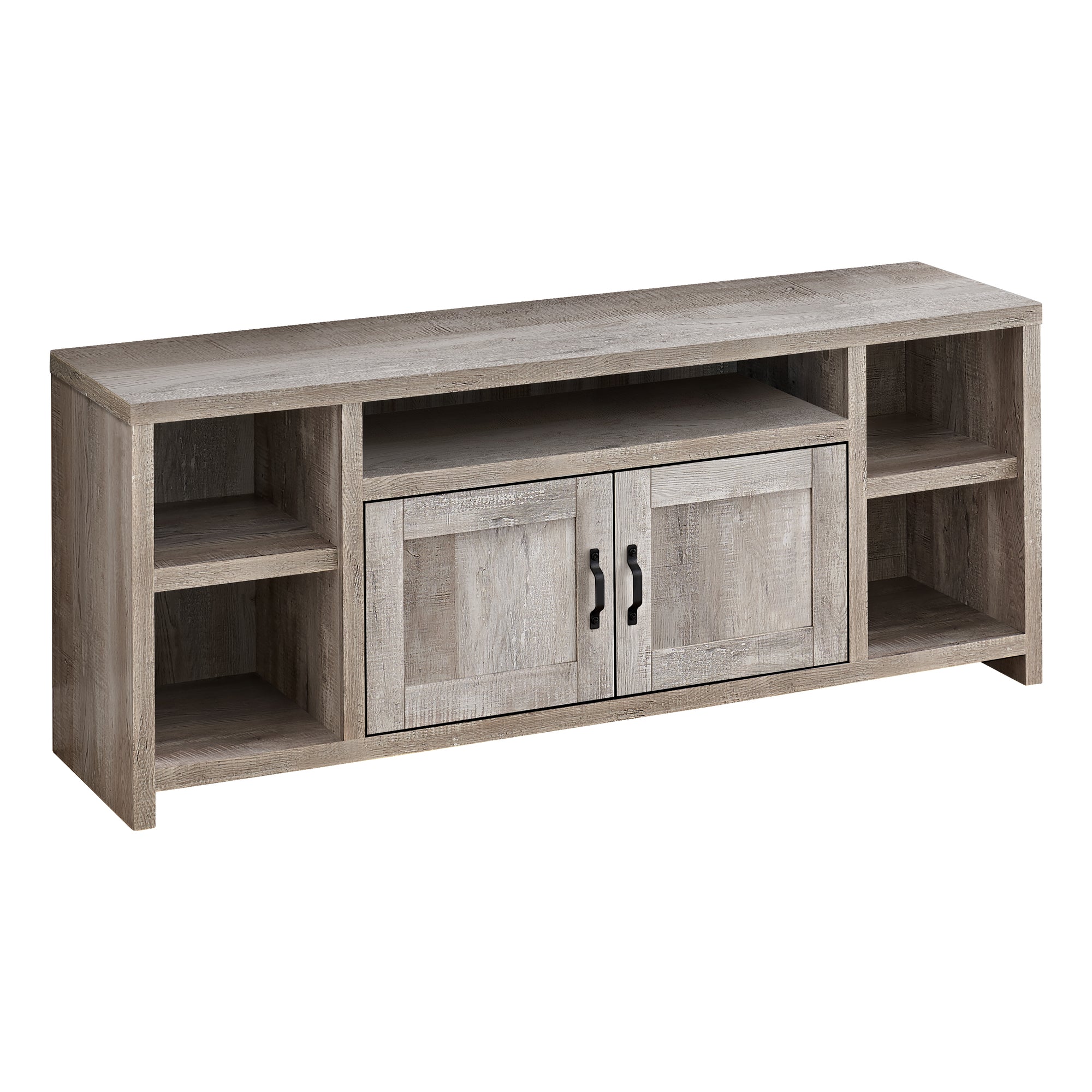TV STAND - 60"L / BLACK RECLAIMED WOOD-LOOK