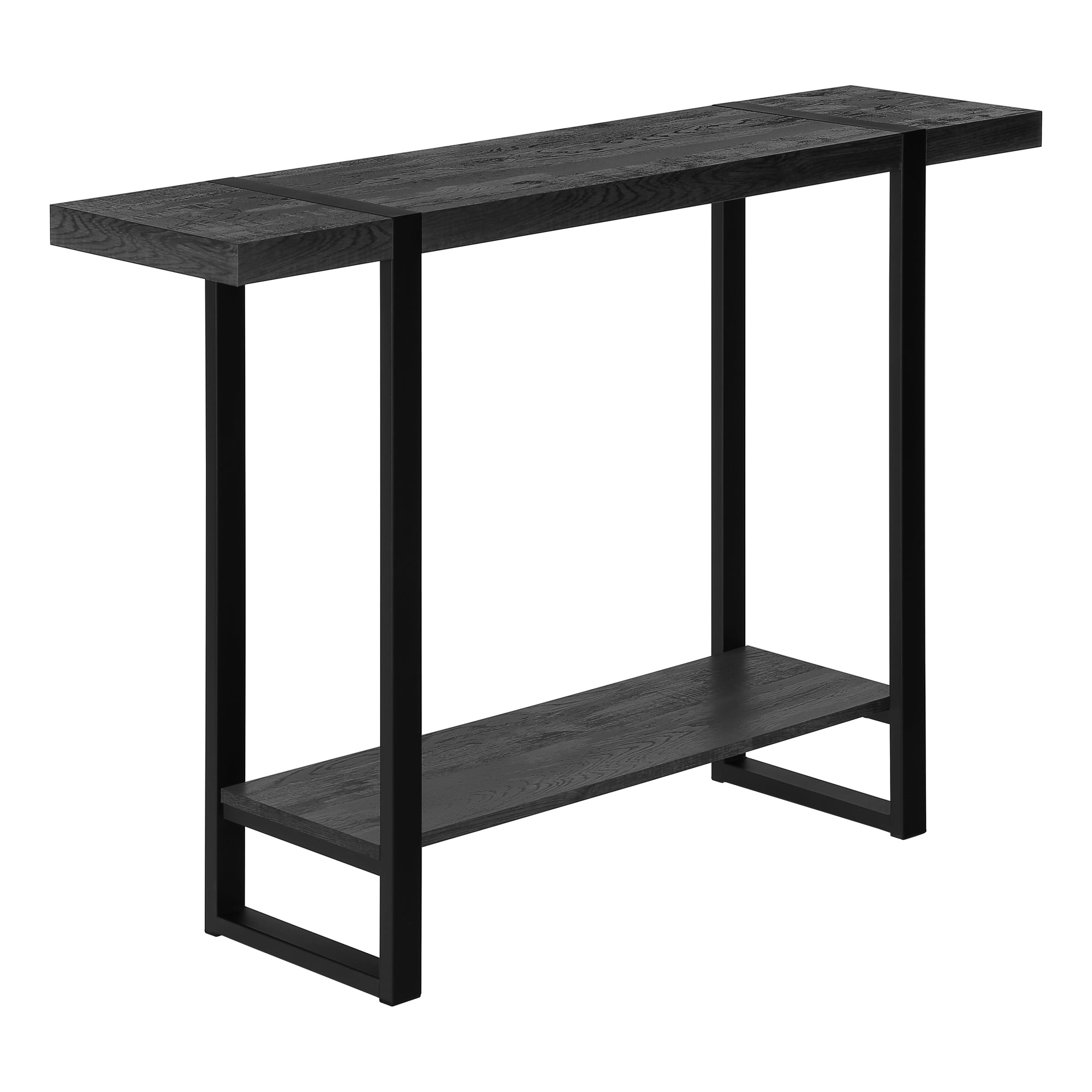 TABLE D'APPOINT - 48"L / ASPECT BOIS RÉCUPÉRÉ BRUN / NOIR