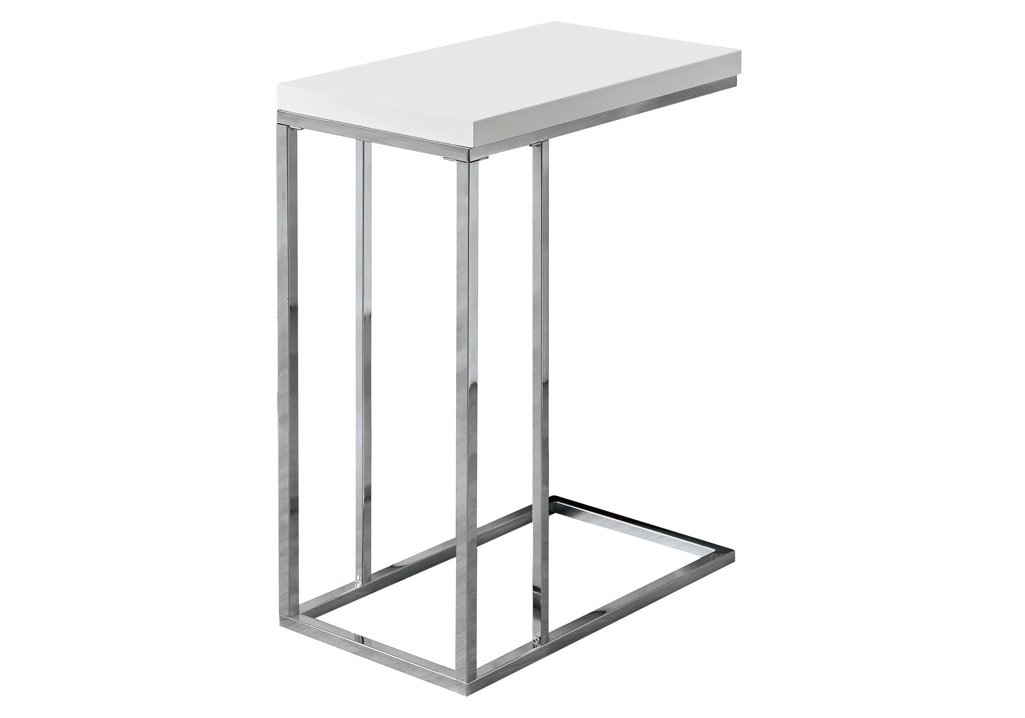 ACCENT TABLE - ESPRESSO WITH CHROME METAL