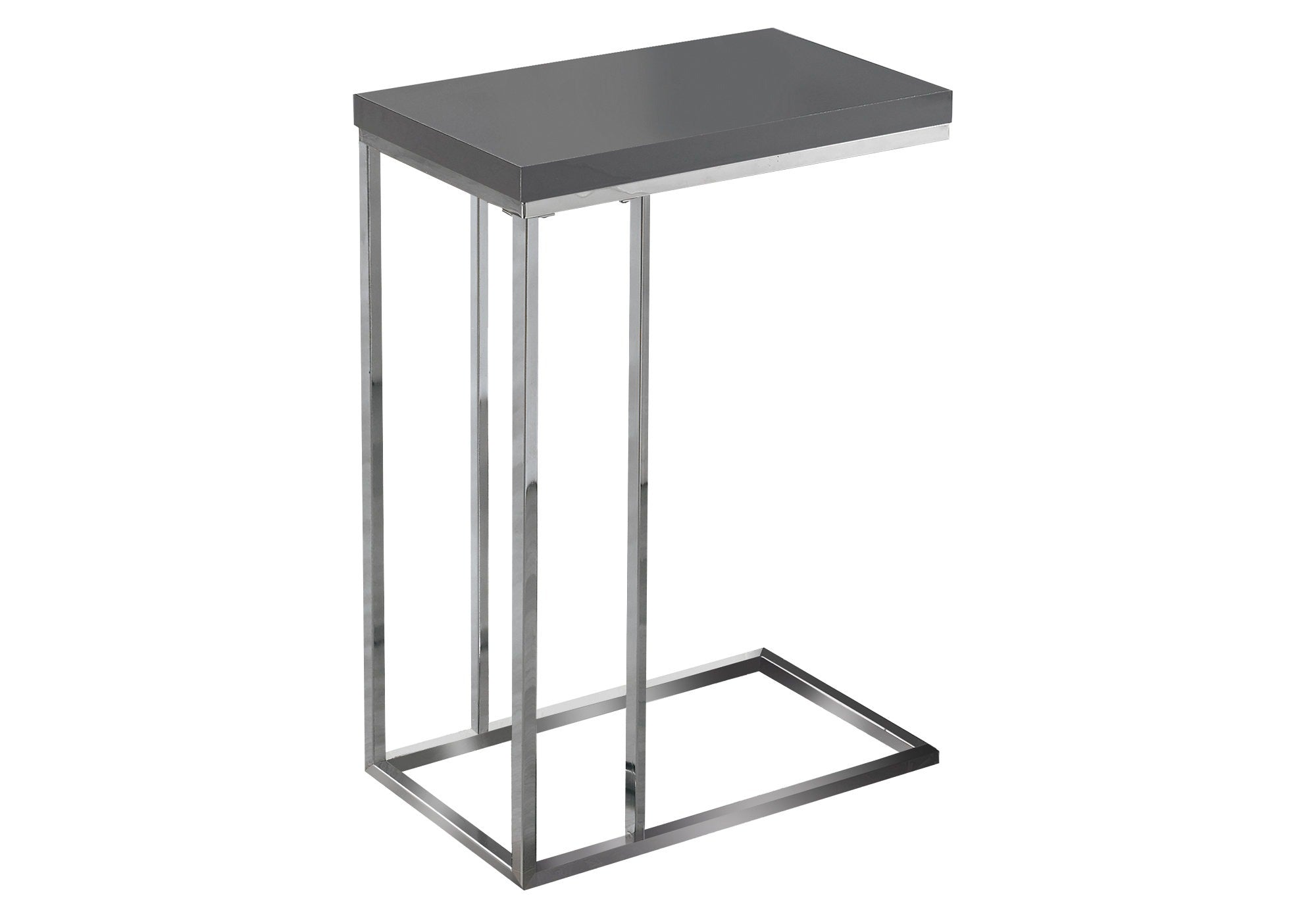 ACCENT TABLE - ESPRESSO WITH CHROME METAL