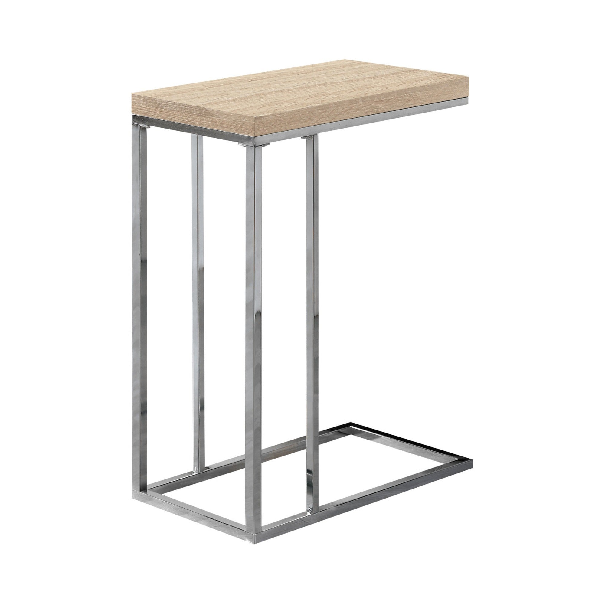 ACCENT TABLE - ESPRESSO WITH CHROME METAL