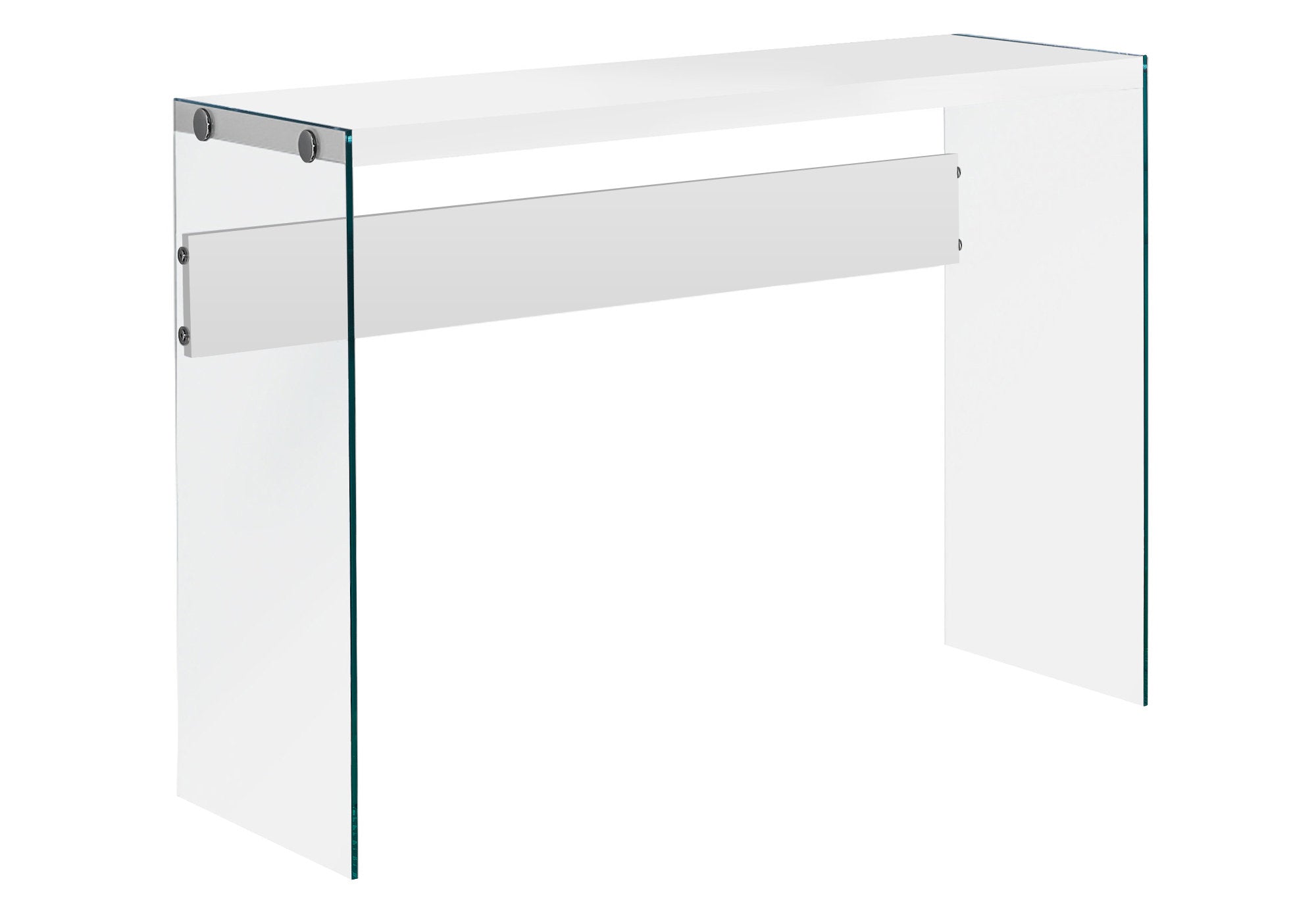 TABLE D'APPOINT - 44"L / TAUPE FONCÉ / VERRE TREMPÉ
