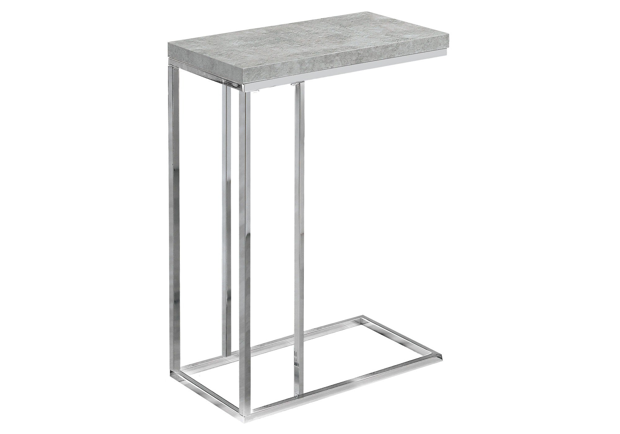 ACCENT TABLE - ESPRESSO WITH CHROME METAL