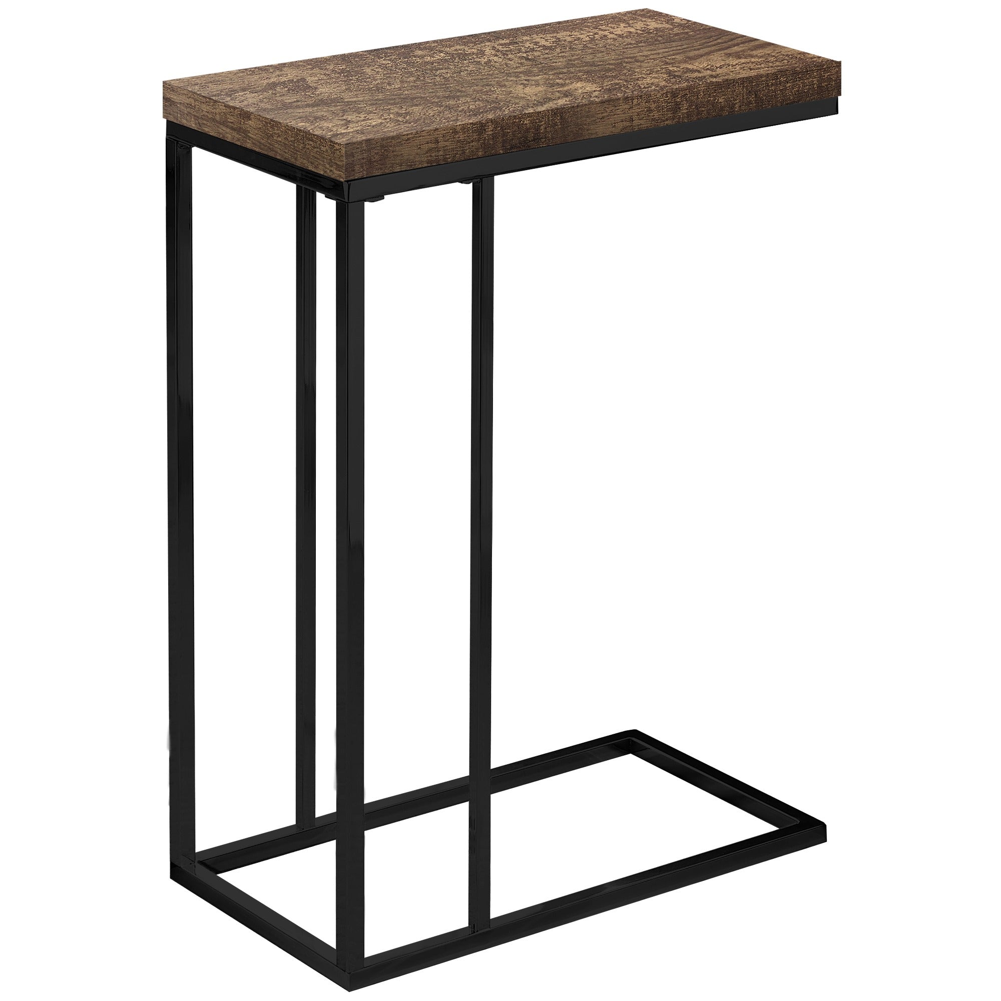 ACCENT TABLE - ESPRESSO WITH CHROME METAL