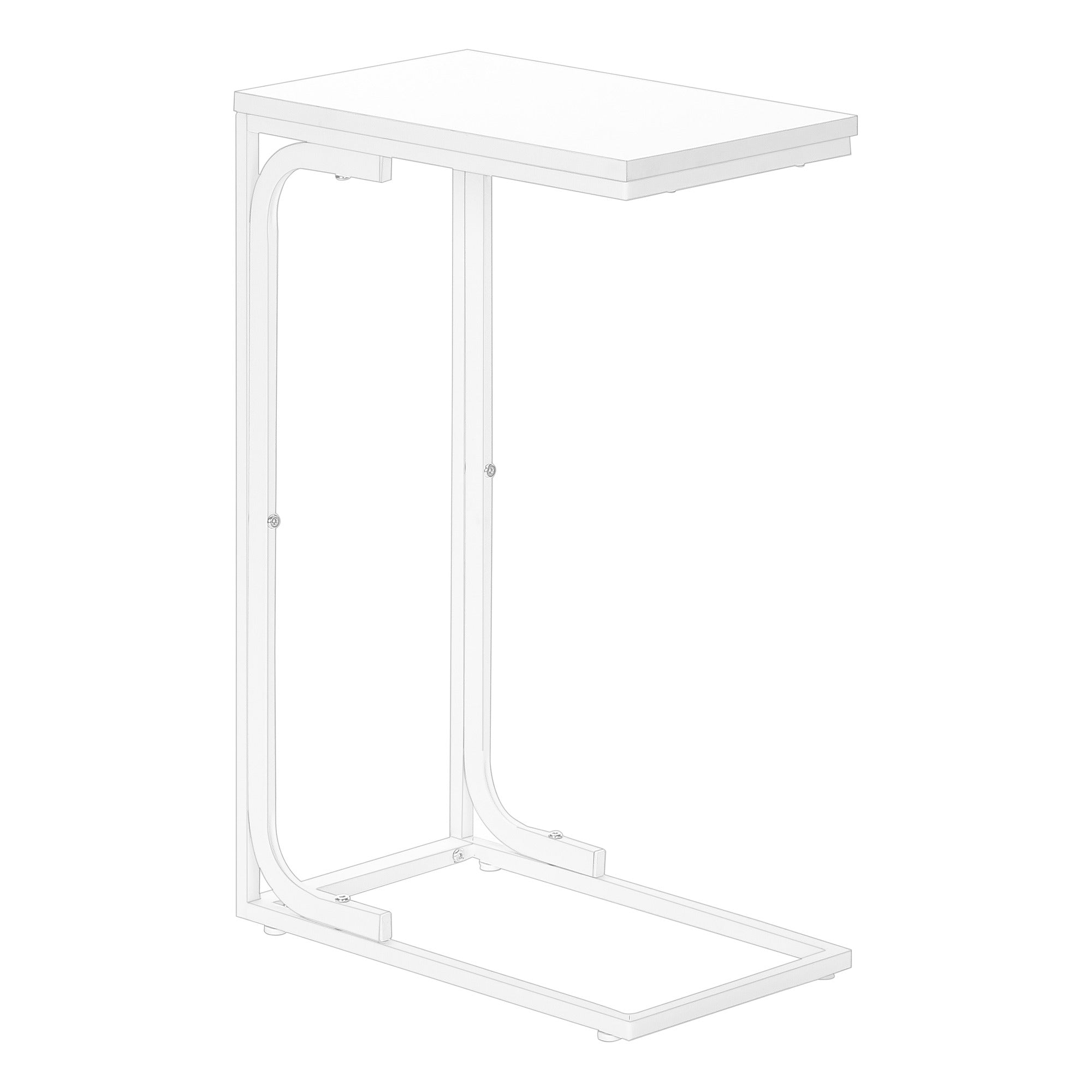 TABLE D'APPOINT - 25"H / NOIR / MÉTAL NOIR