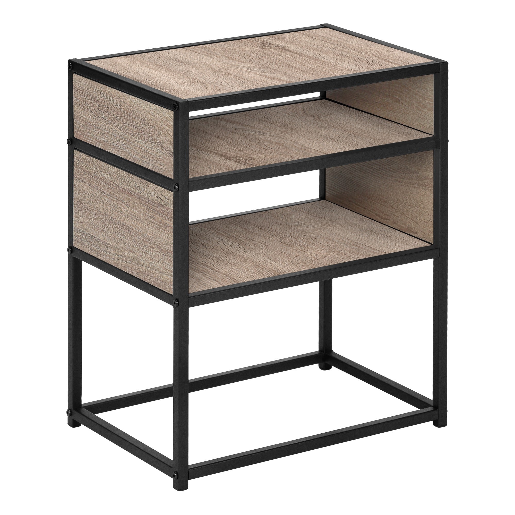 ACCENT TABLE - 22"H / BLACK / BLACK METAL