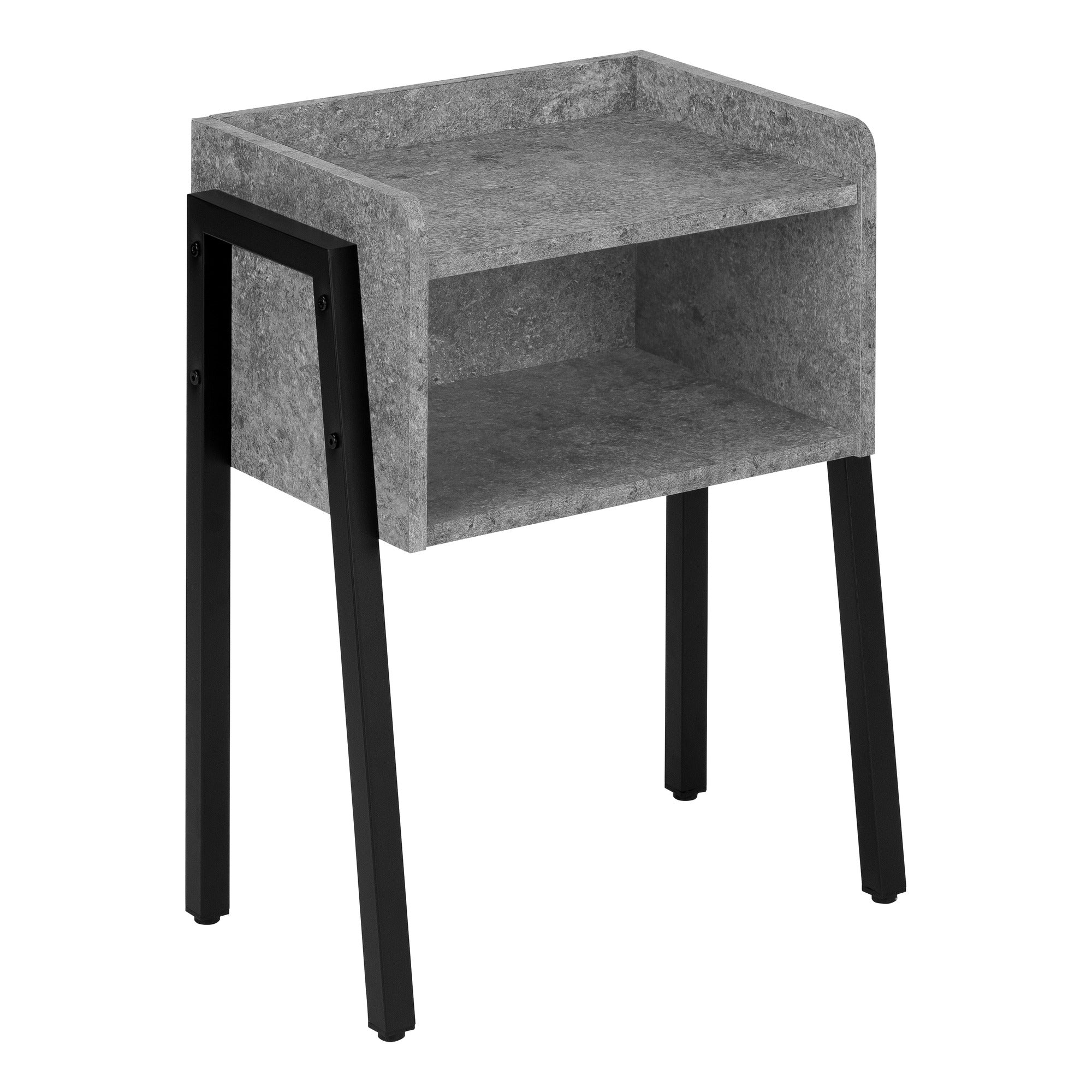 TABLE D'APPOINT - 23"H / ASPECT RÉCUPÉRÉ BRUN / MÉTAL NOIR