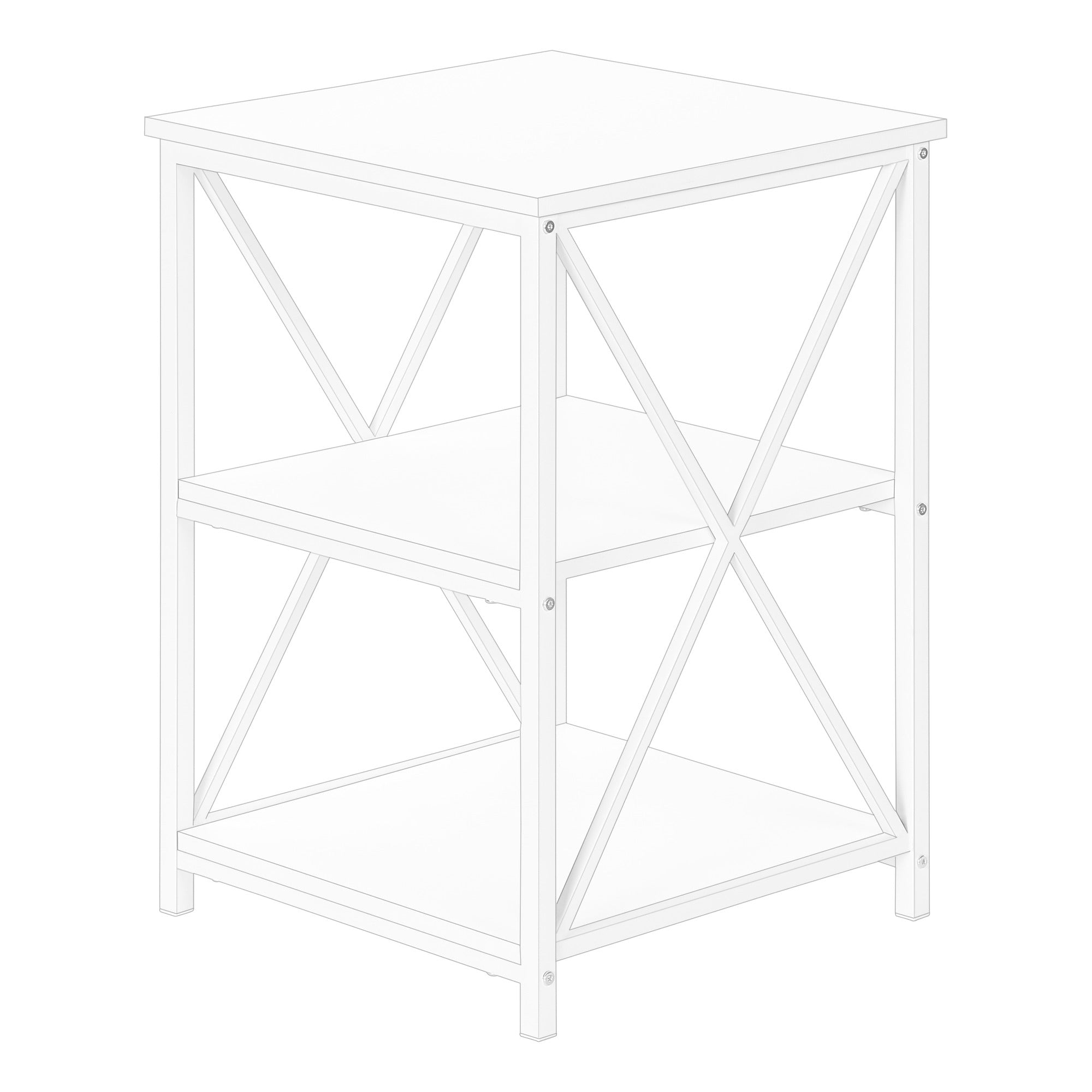 ACCENT TABLE - 26"H / BLACK MARBLE / BLACK METAL