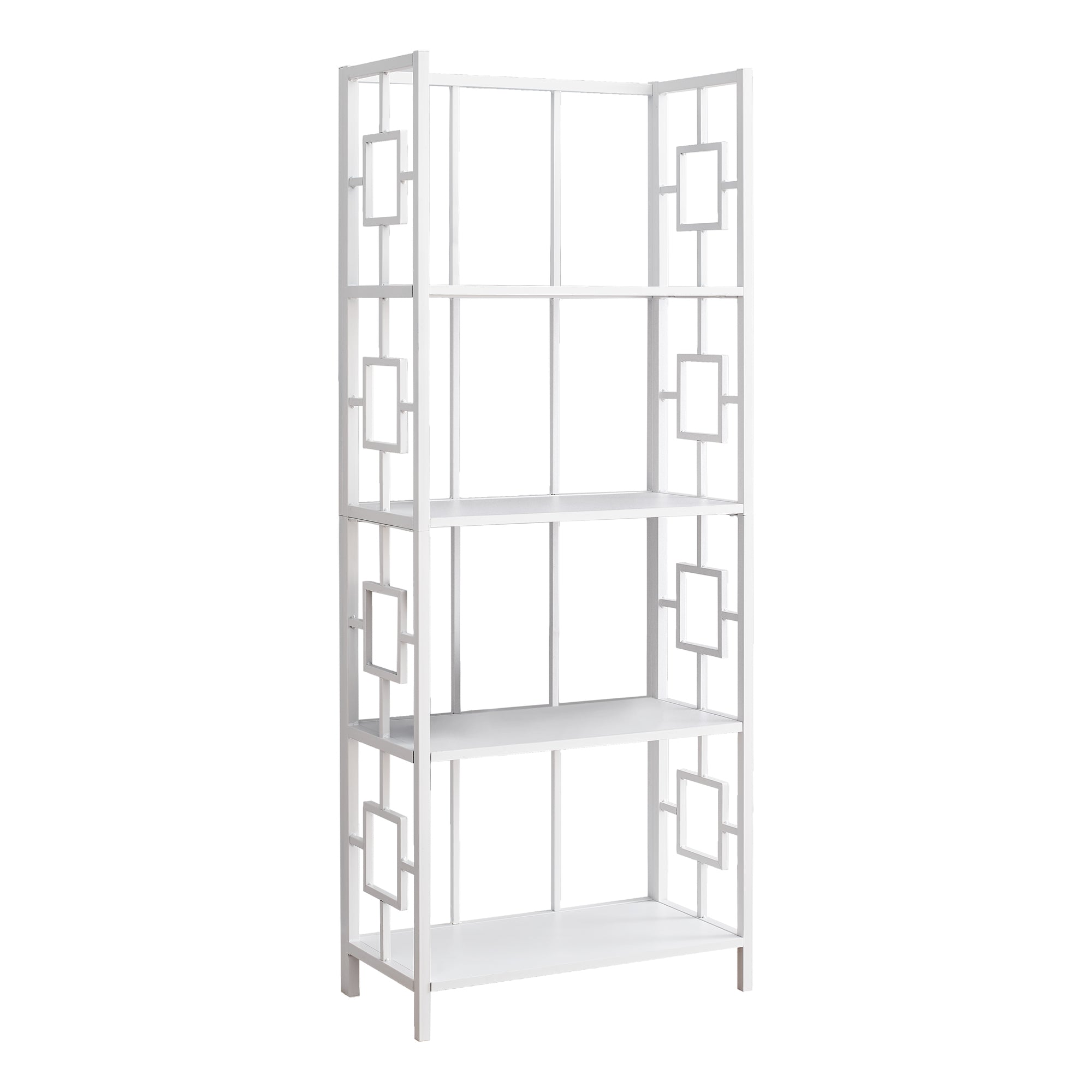 BOOKCASE - 62"H / BLACK / BLACK METAL ETAGERE