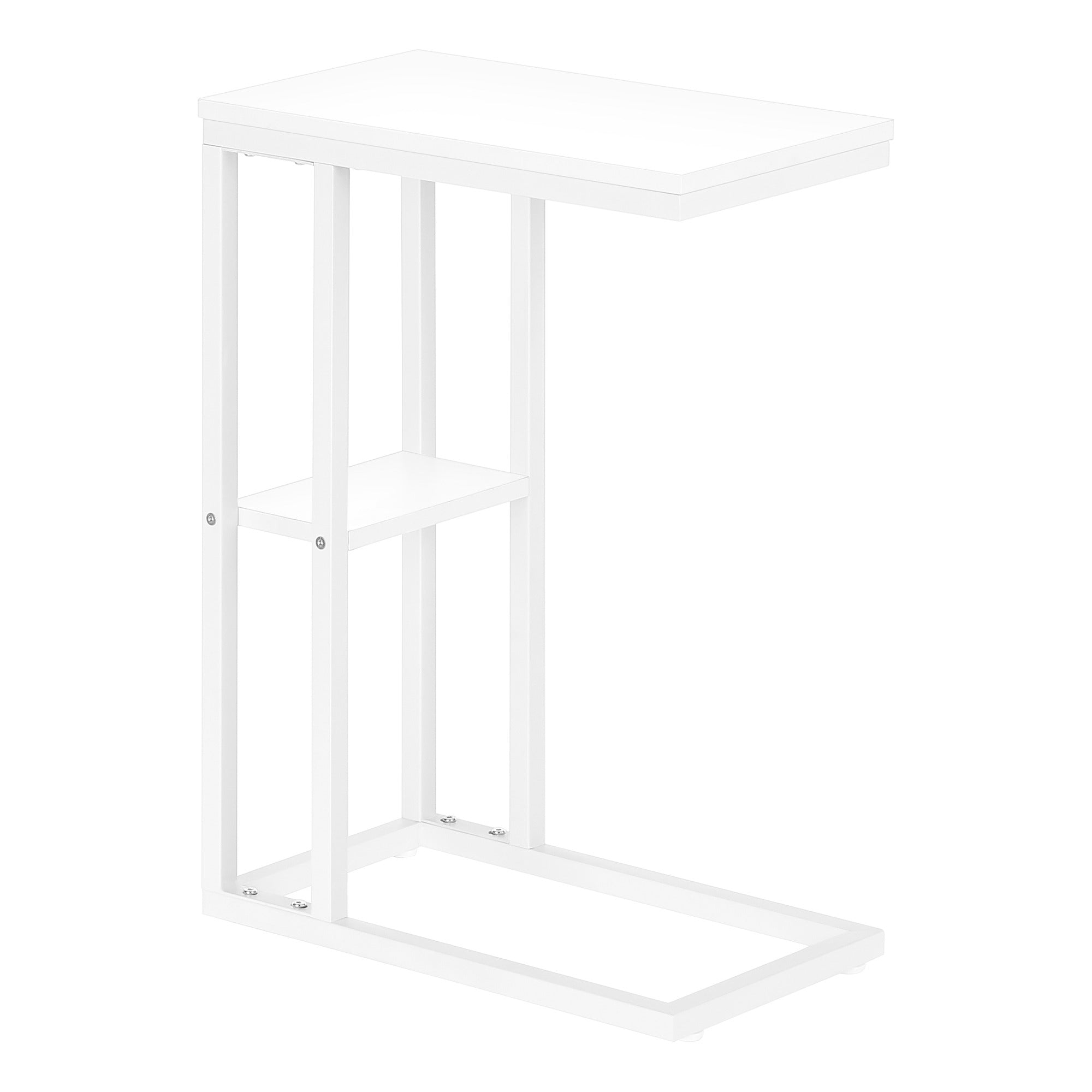ACCENT TABLE - 25"H / ESPRESSO / BLACK METAL