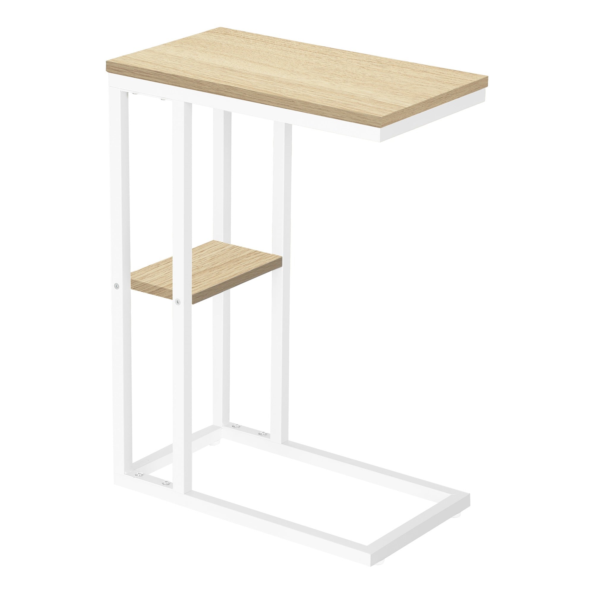 ACCENT TABLE - 25"H / ESPRESSO / BLACK METAL