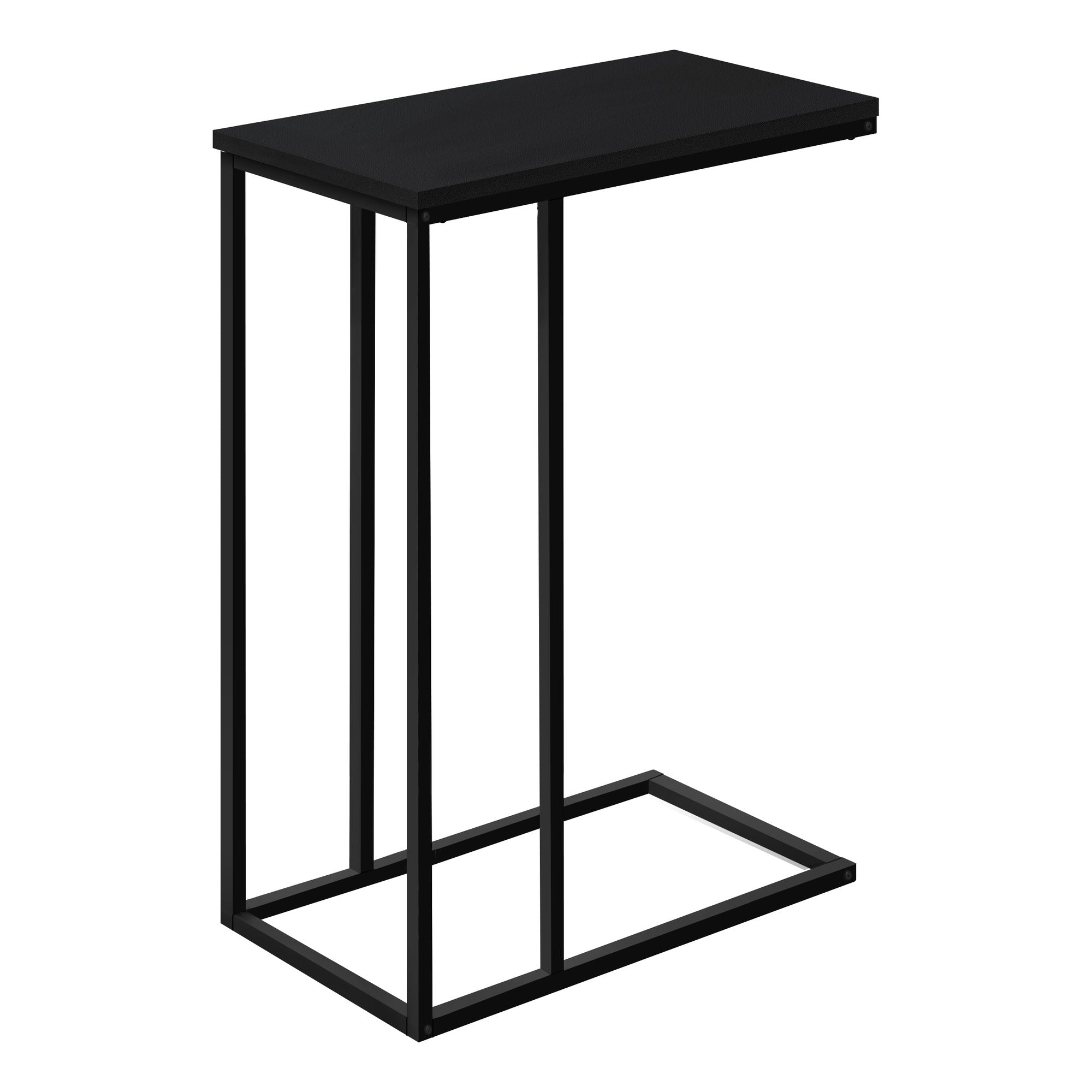 ACCENT TABLE - 25"H / WHITE / BLACK METAL