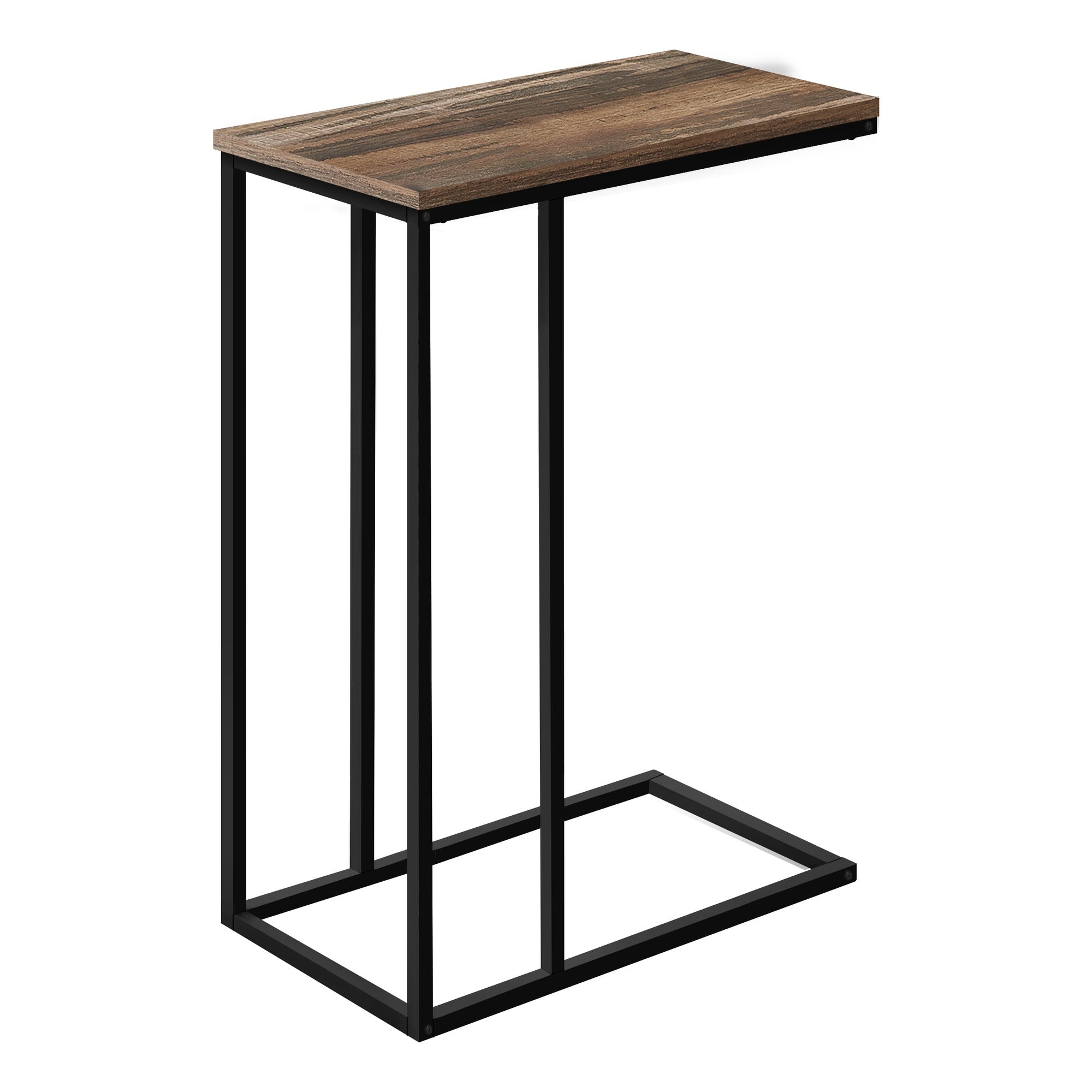 ACCENT TABLE - 25"H / WHITE / BLACK METAL