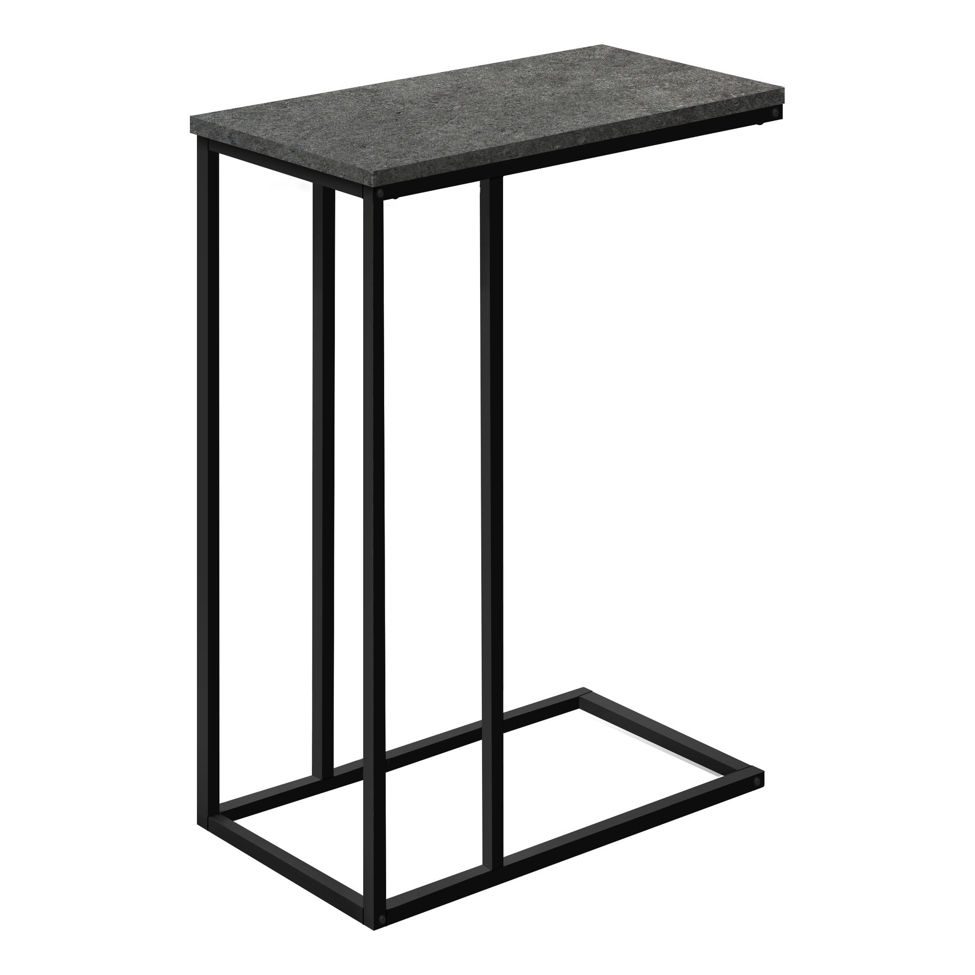 ACCENT TABLE - 25"H / WHITE / BLACK METAL