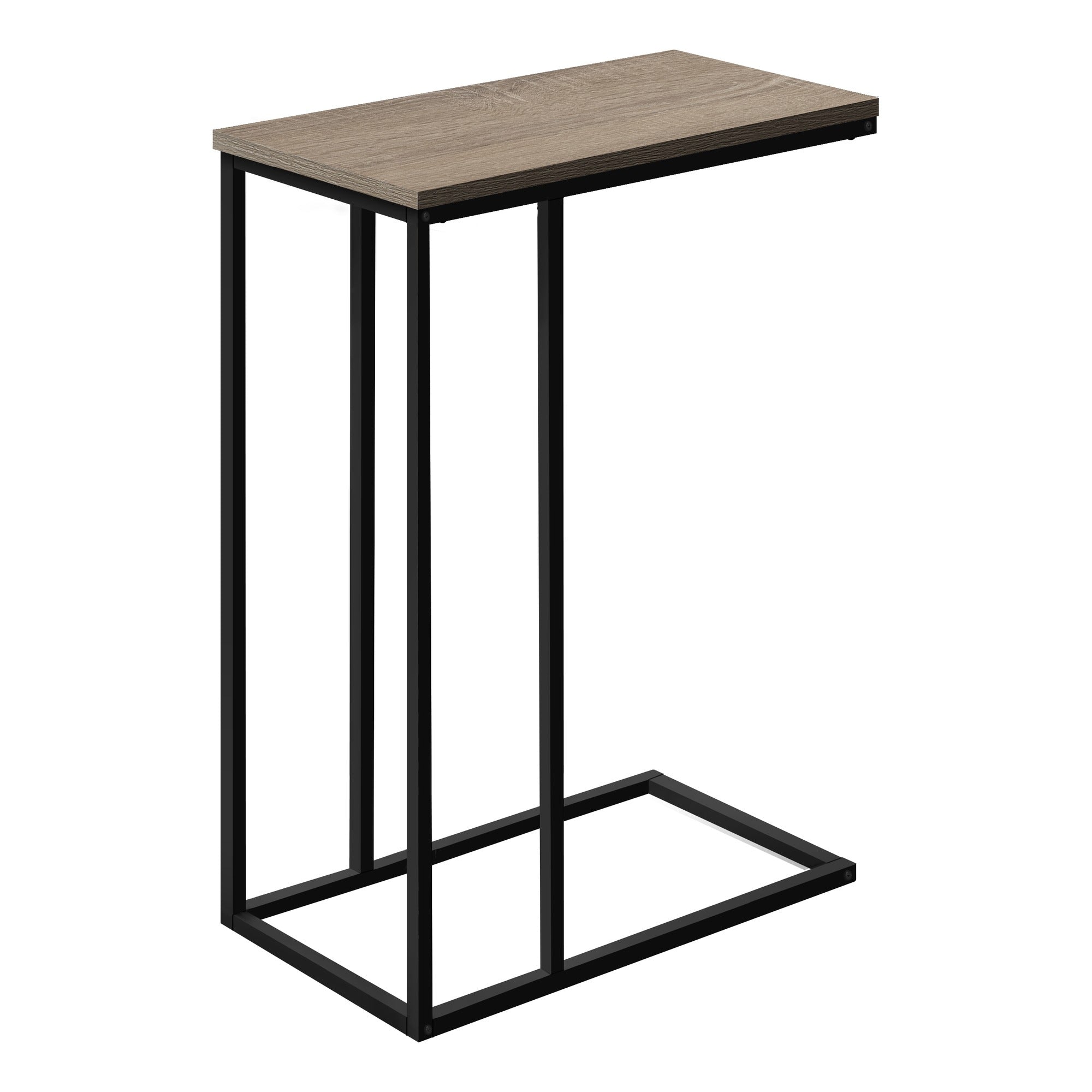 ACCENT TABLE - 25"H / WHITE / BLACK METAL