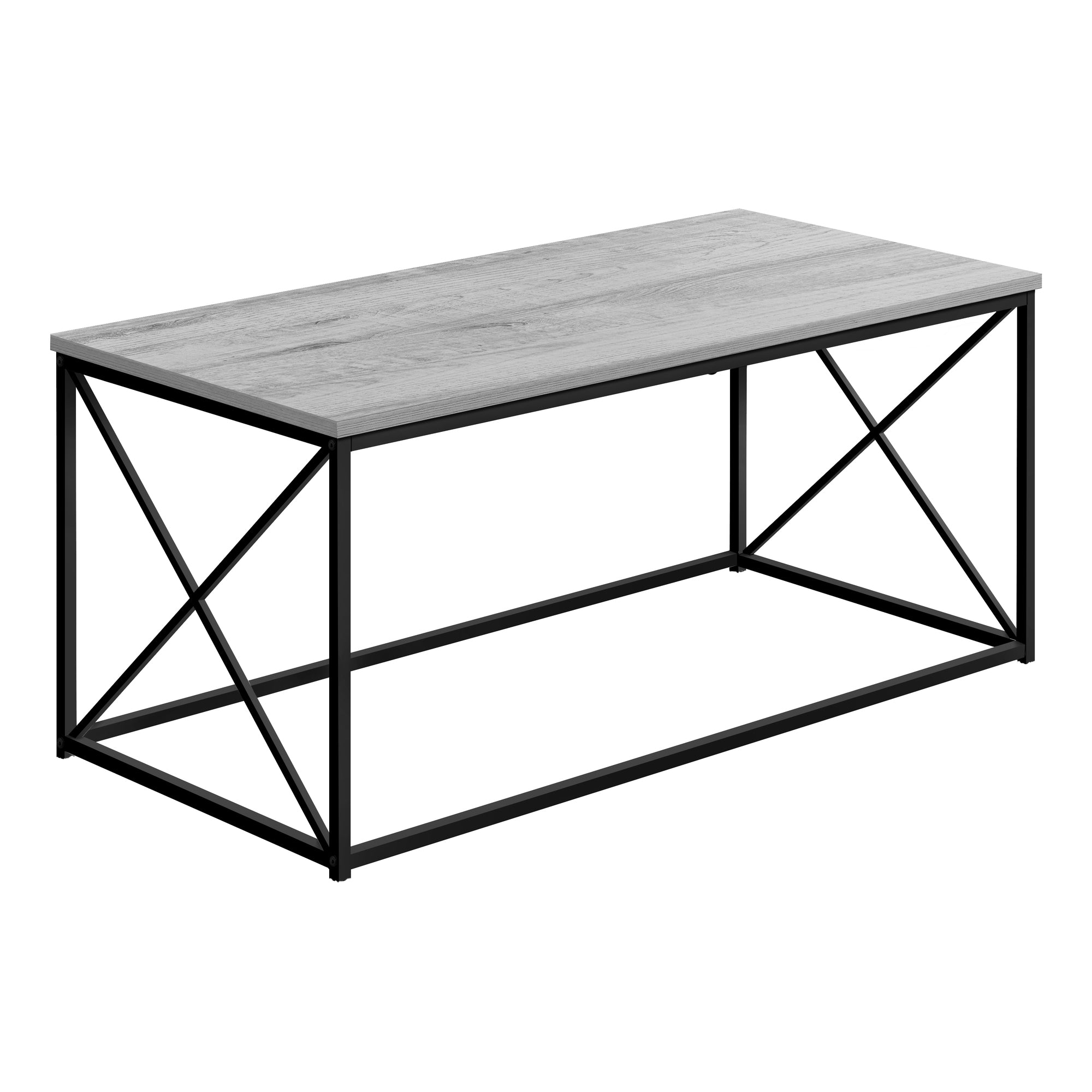 COFFEE TABLE - 40"L / BLACK / BLACK METAL