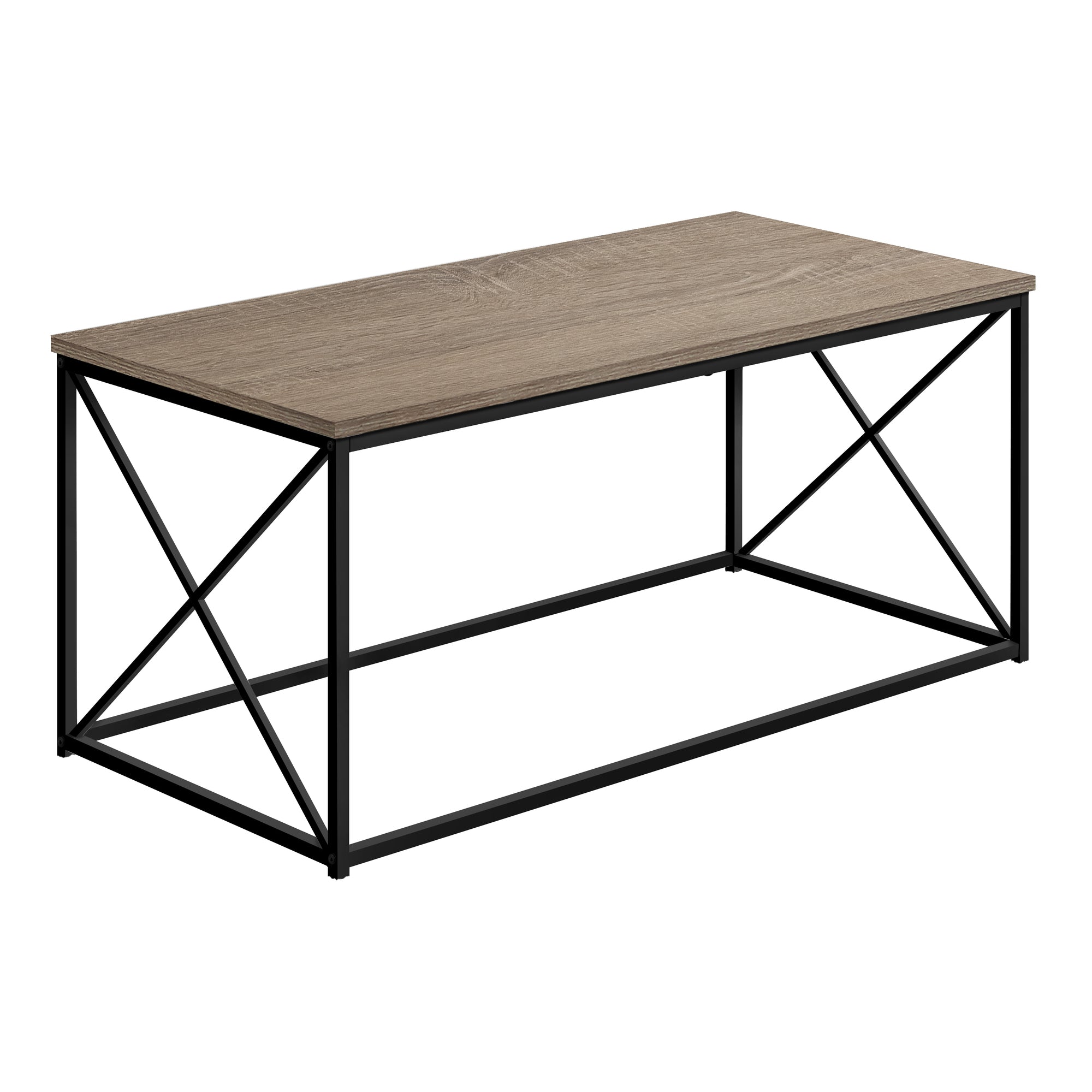 COFFEE TABLE - 40"L / BLACK / BLACK METAL