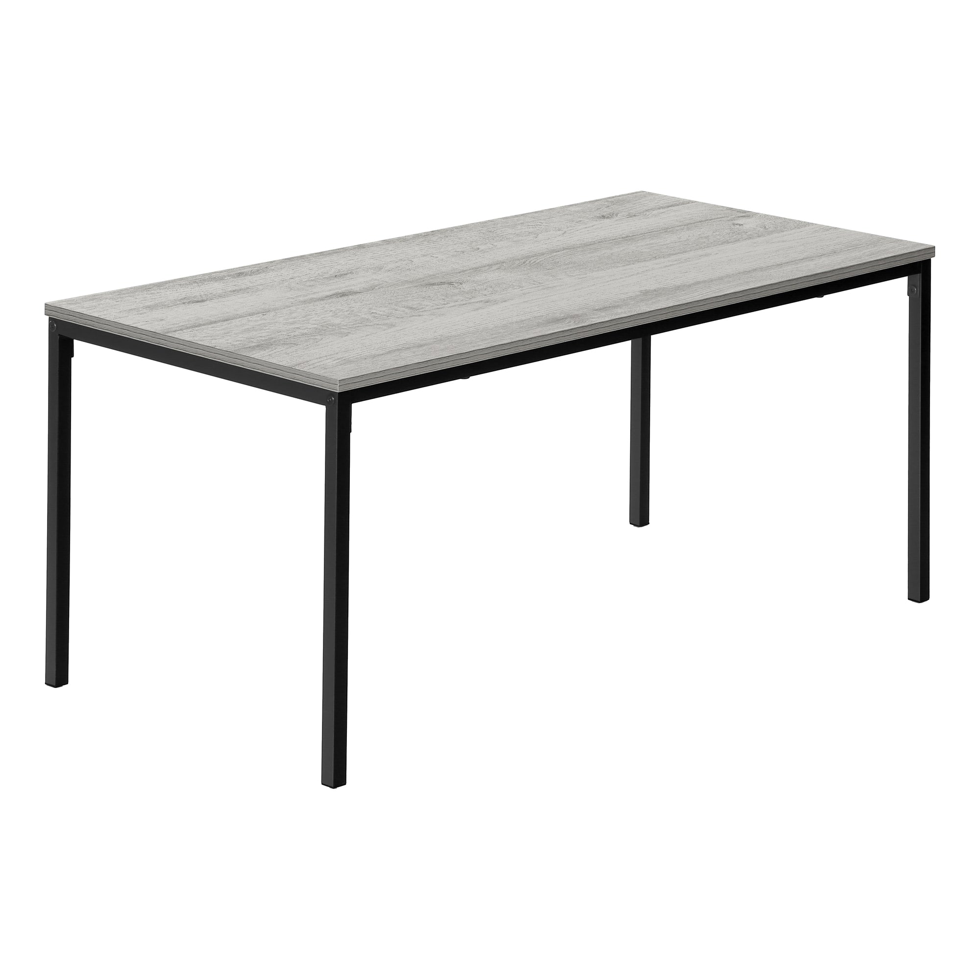 COFFEE TABLE - 40"L / WHITE / SILVER METAL