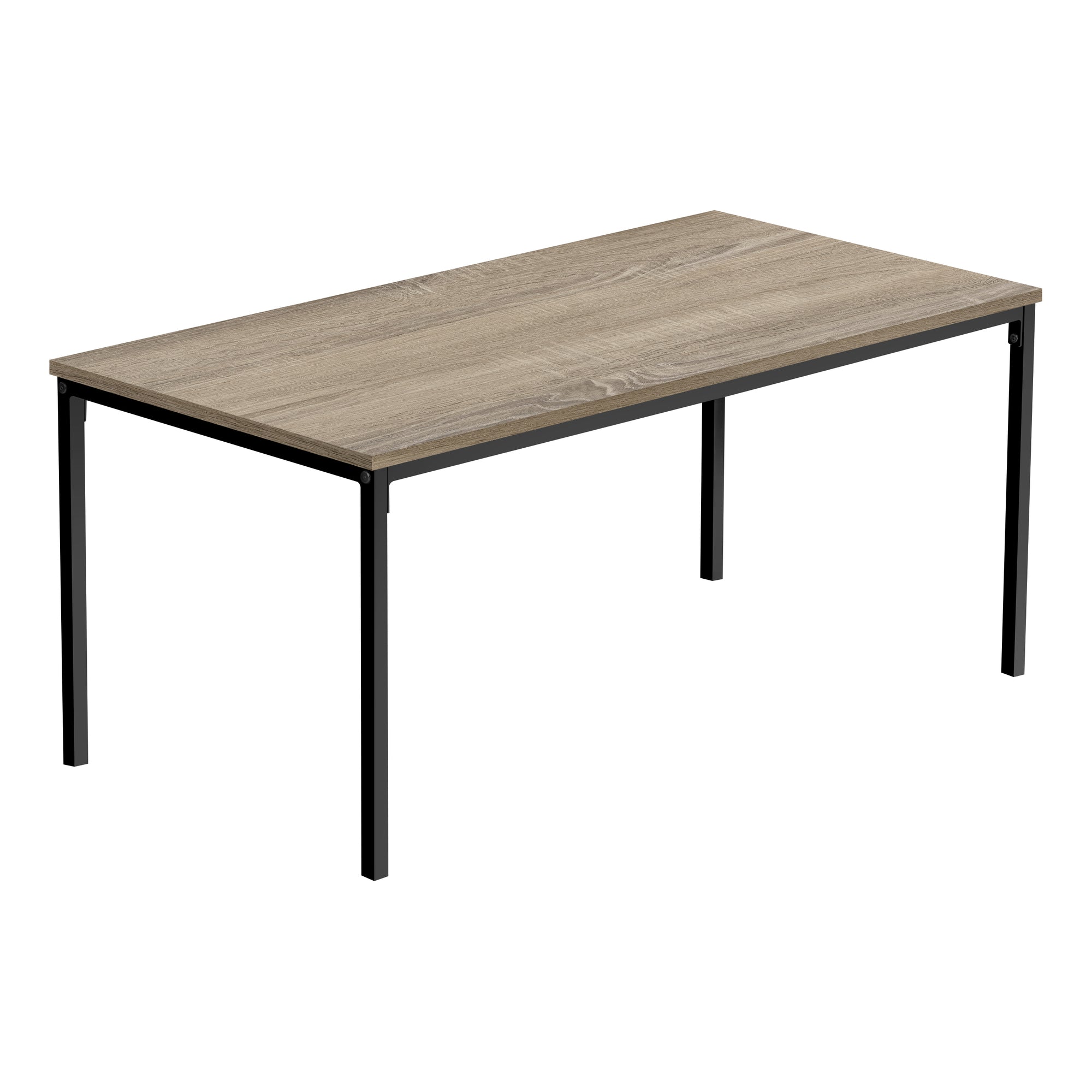 COFFEE TABLE - 40"L / WHITE / SILVER METAL