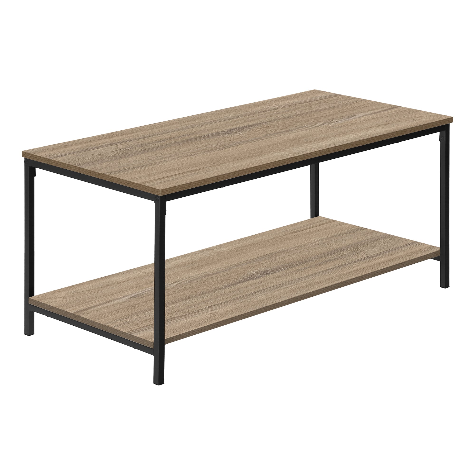 COFFEE TABLE - 40"L / WHITE / SILVER METAL