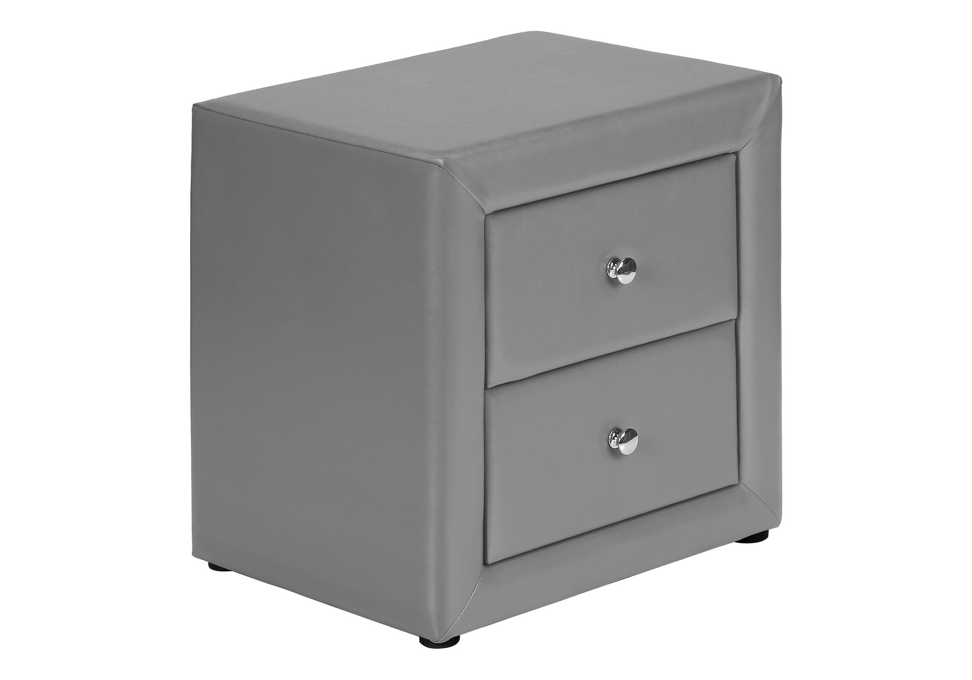 TABLE DE NUIT - 21"H / SIMILI CUIR MARRON