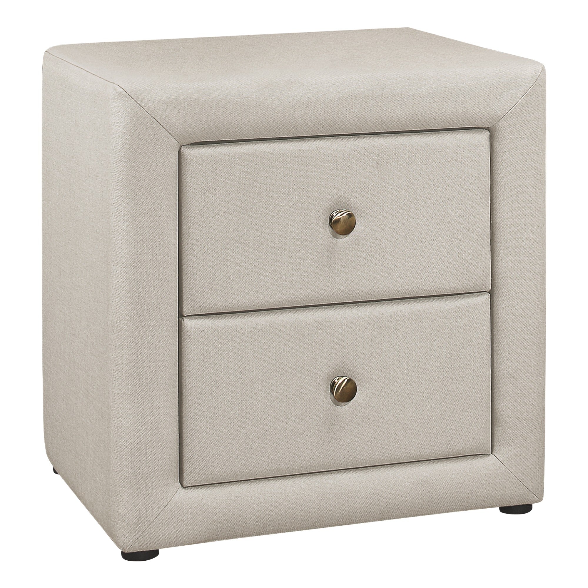 TABLE DE NUIT - 21"H / SIMILI CUIR MARRON