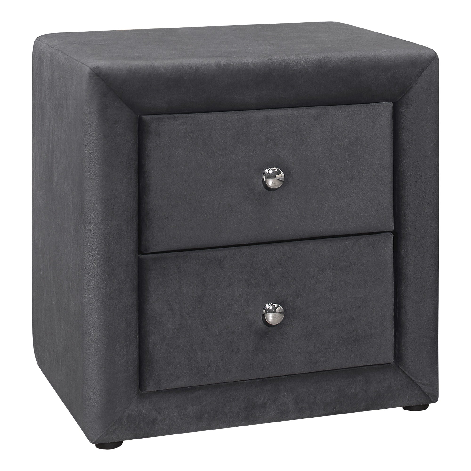 TABLE DE NUIT - 21"H / SIMILI CUIR MARRON