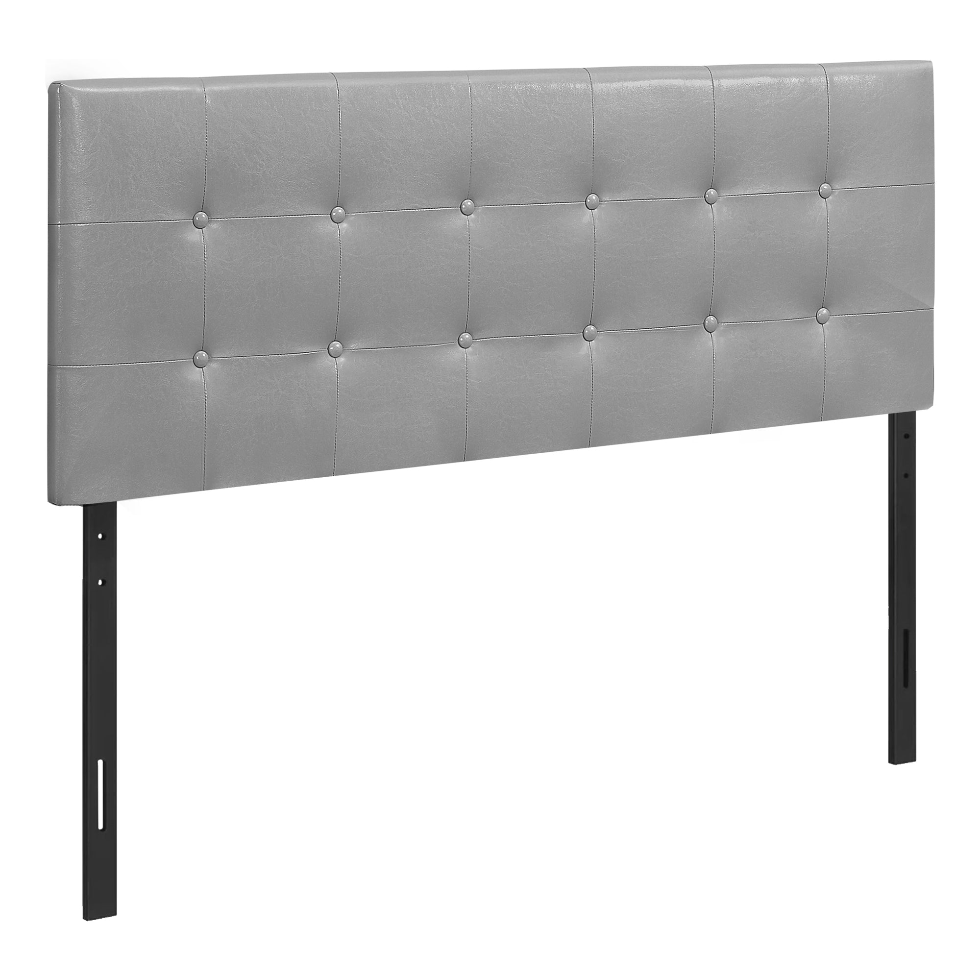 BED - FULL SIZE / BROWN LEATHER-LOOK HEADBOARD ONLY