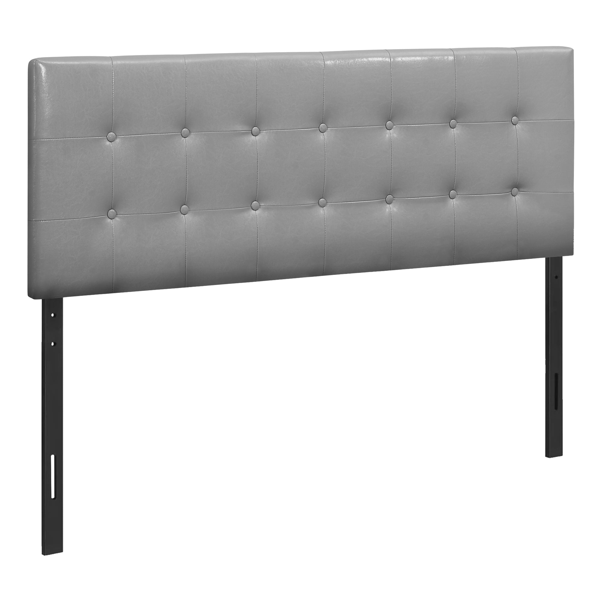 BED - QUEEN SIZE / BROWN LEATHER-LOOK HEADBOARD ONLY