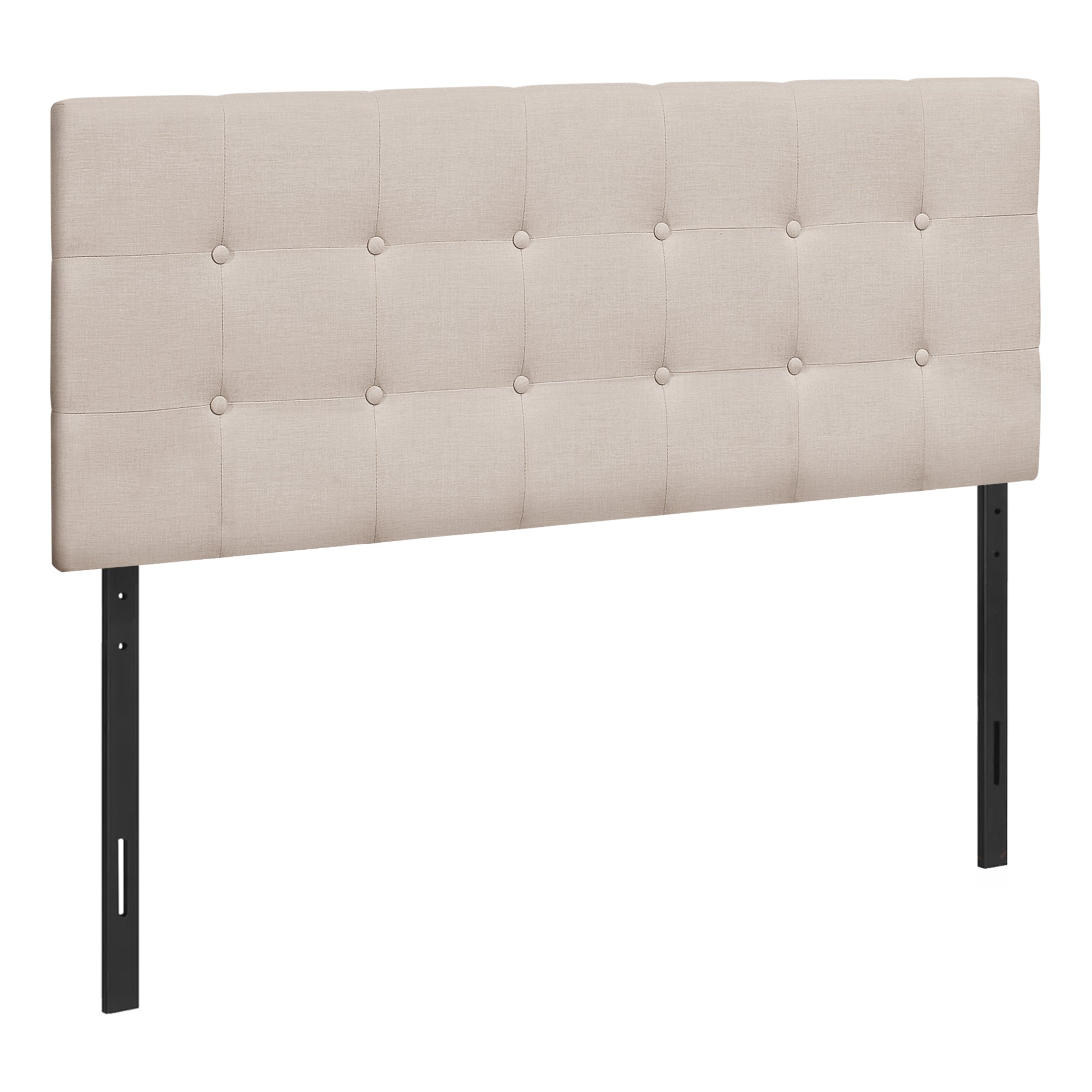 BED - FULL SIZE / BROWN LEATHER-LOOK HEADBOARD ONLY