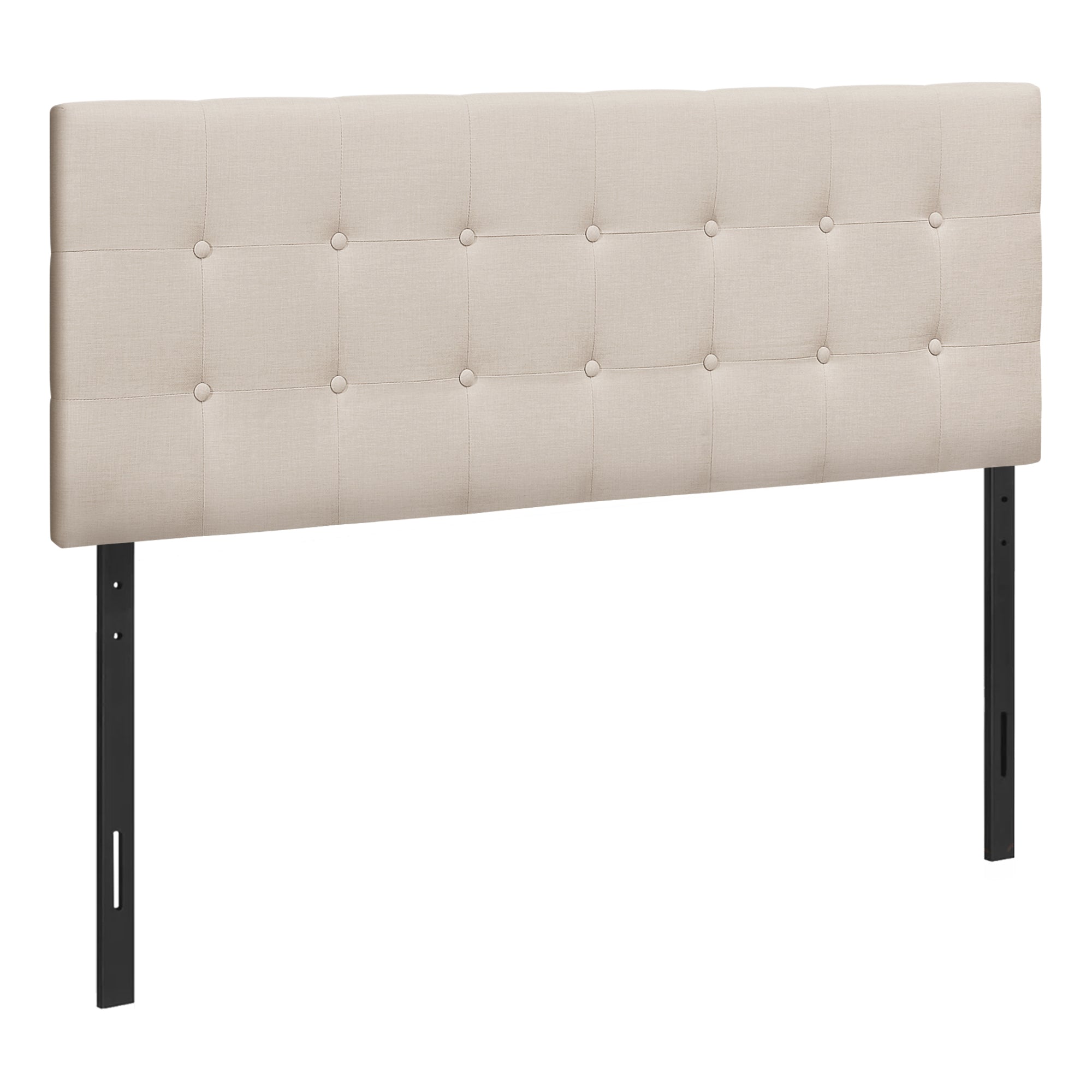 BED - QUEEN SIZE / BROWN LEATHER-LOOK HEADBOARD ONLY