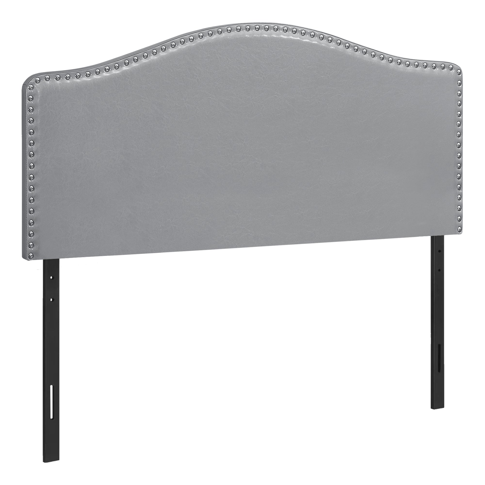BED - FULL SIZE / BROWN LEATHER-LOOK HEADBOARD ONLY