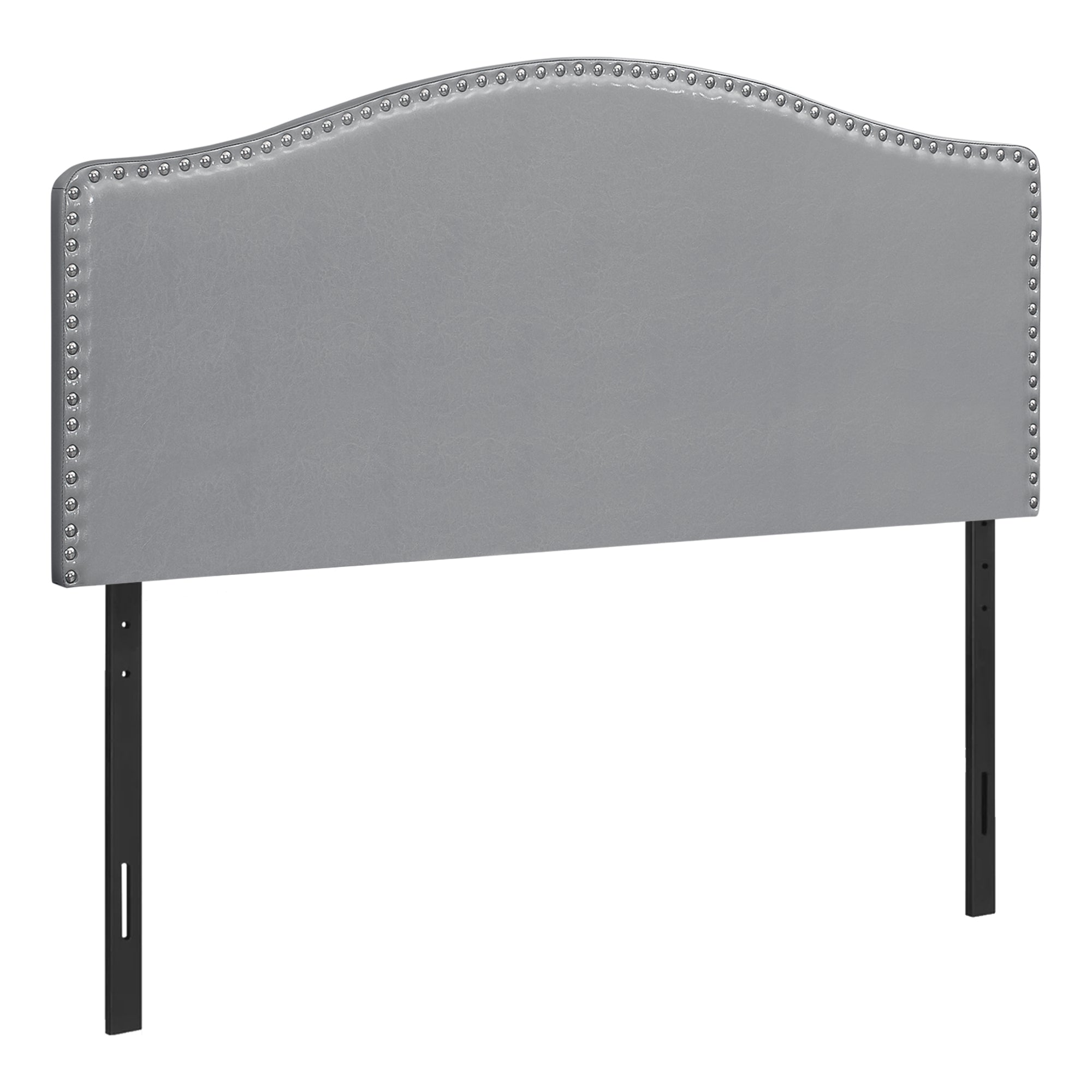 BED - QUEEN SIZE / BROWN LEATHER-LOOK HEADBOARD ONLY