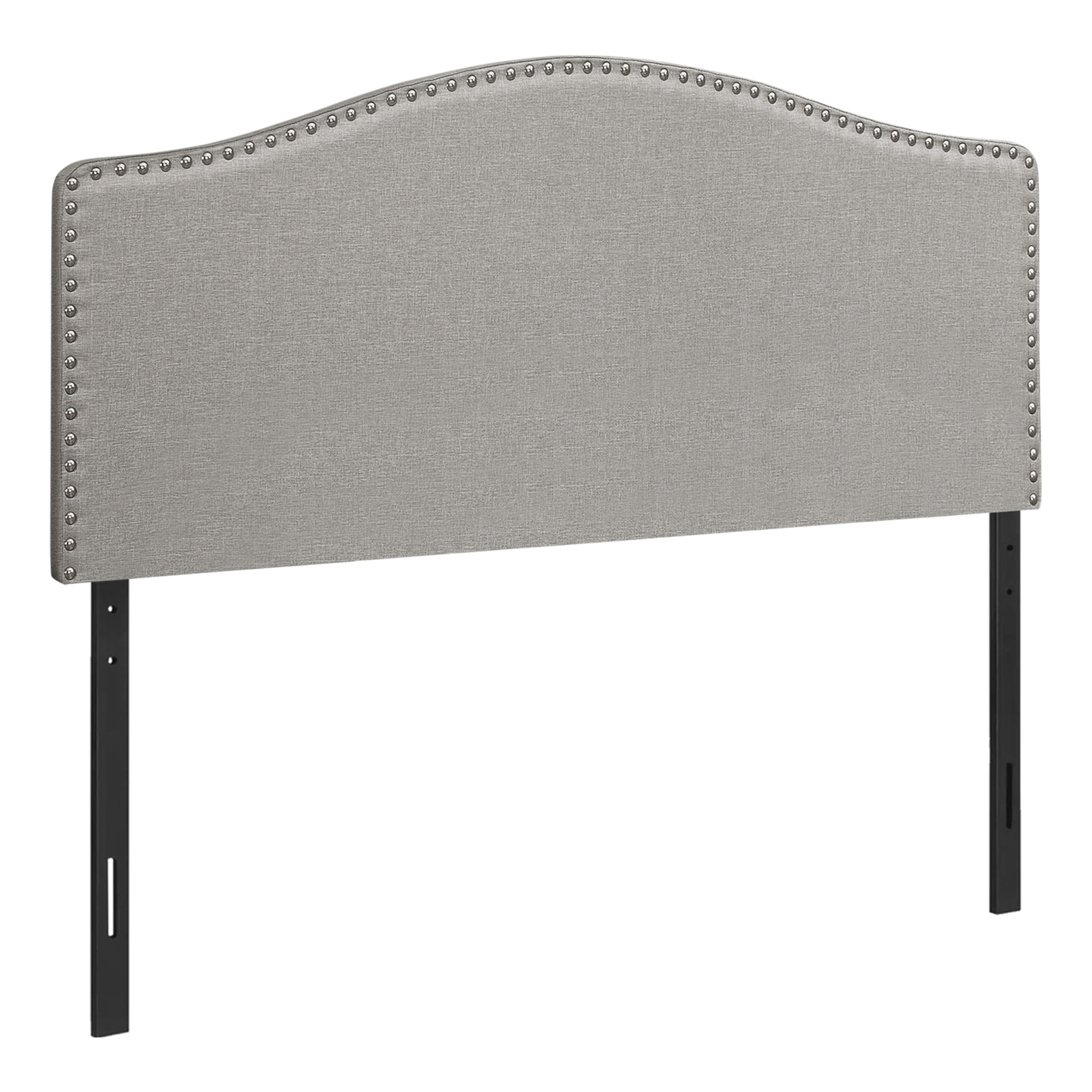 BED - QUEEN SIZE / BROWN LEATHER-LOOK HEADBOARD ONLY