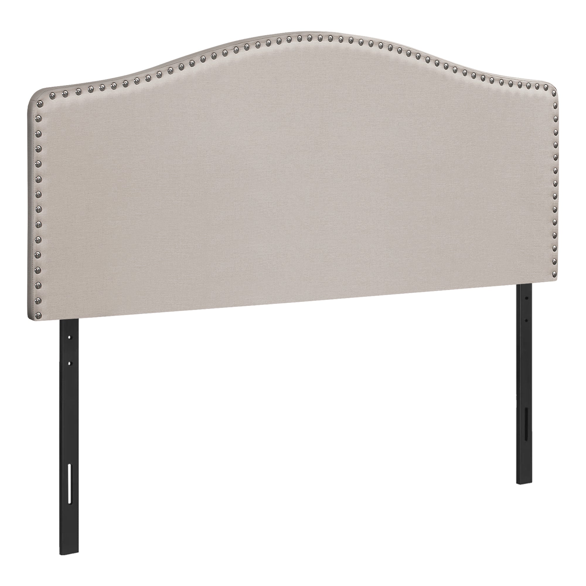 BED - QUEEN SIZE / BROWN LEATHER-LOOK HEADBOARD ONLY