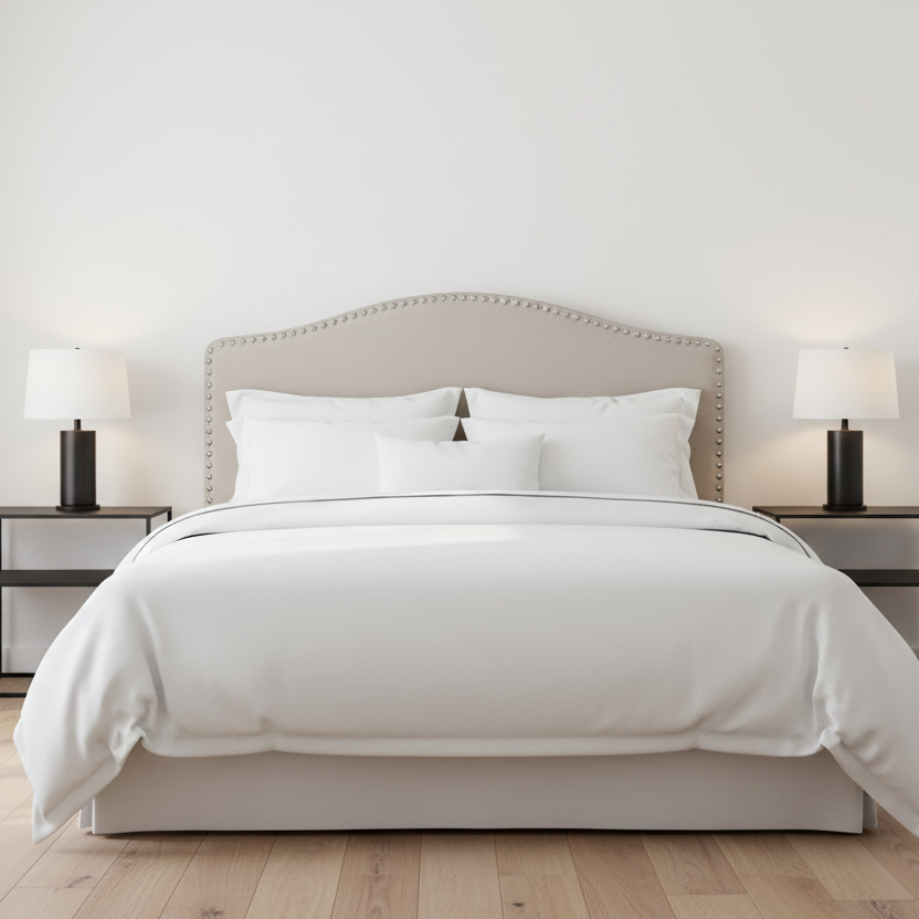 LIT - QUEEN SIZE / TÊTE DE LIT SIMILI CUIR MARRON SEULEMENT