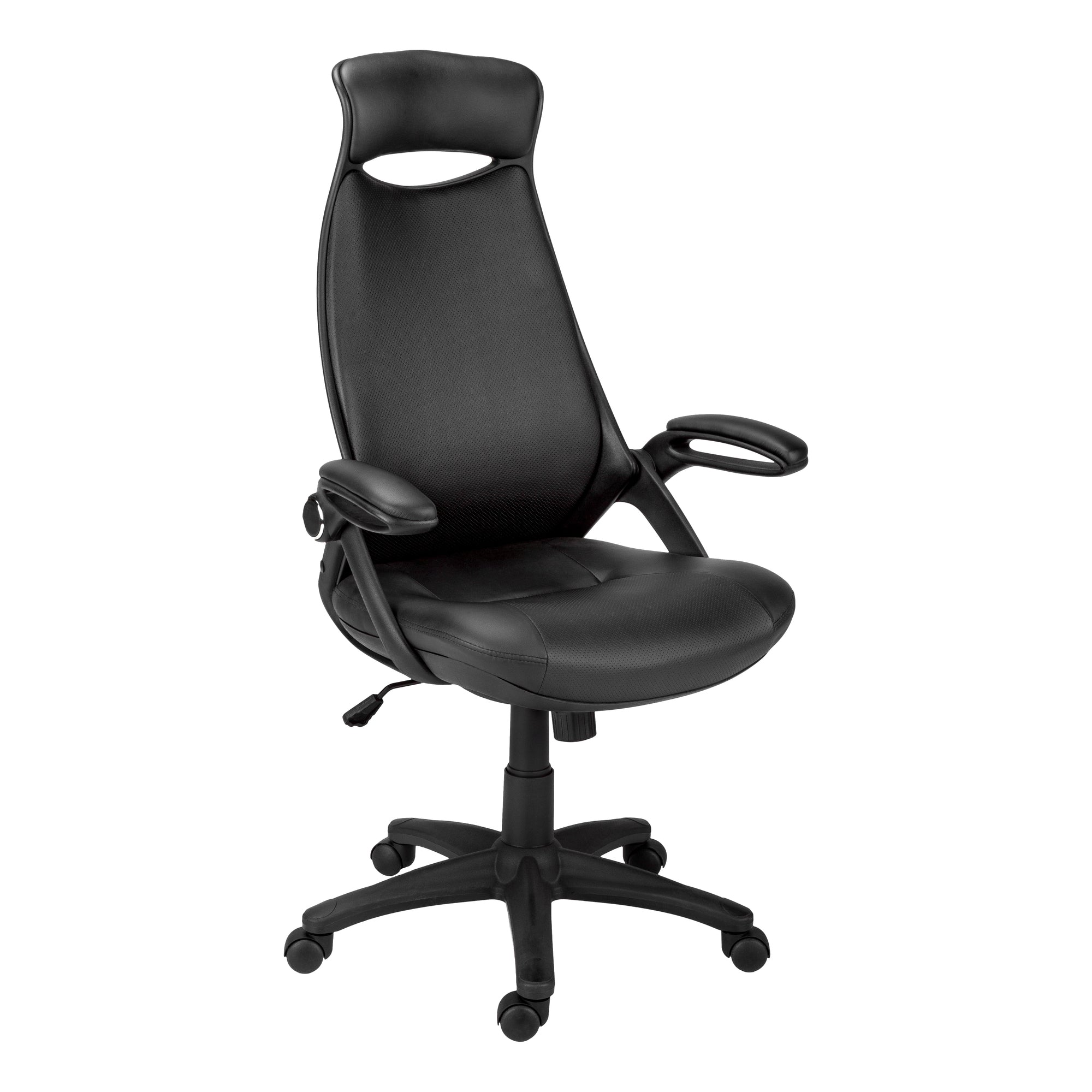 CHAISE DE BUREAU - MAILLE NOIRE / DOSSIER HAUT CHROME EXECUTIVE