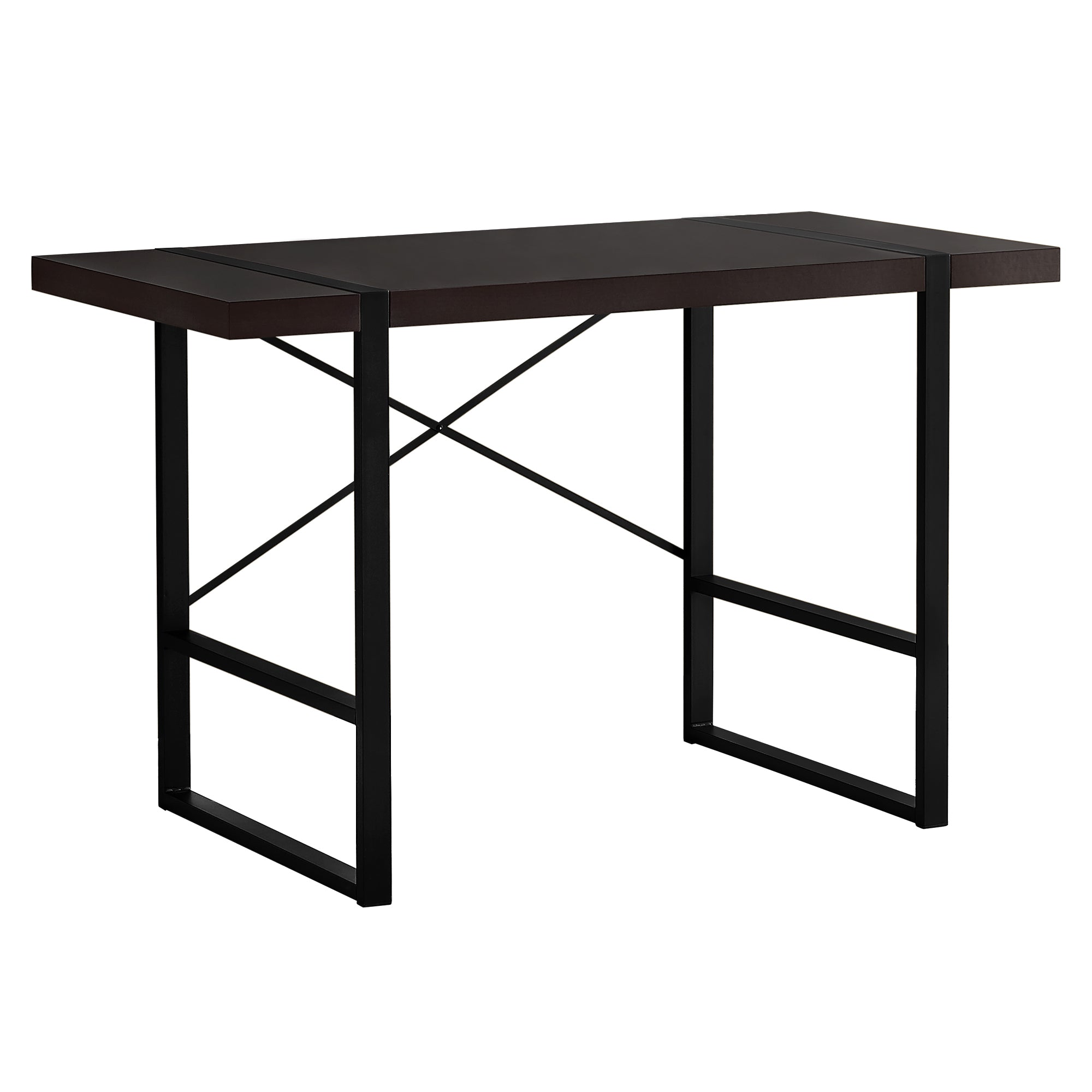 COMPUTER DESK - 48"L / DARK TAUPE / BLACK METAL