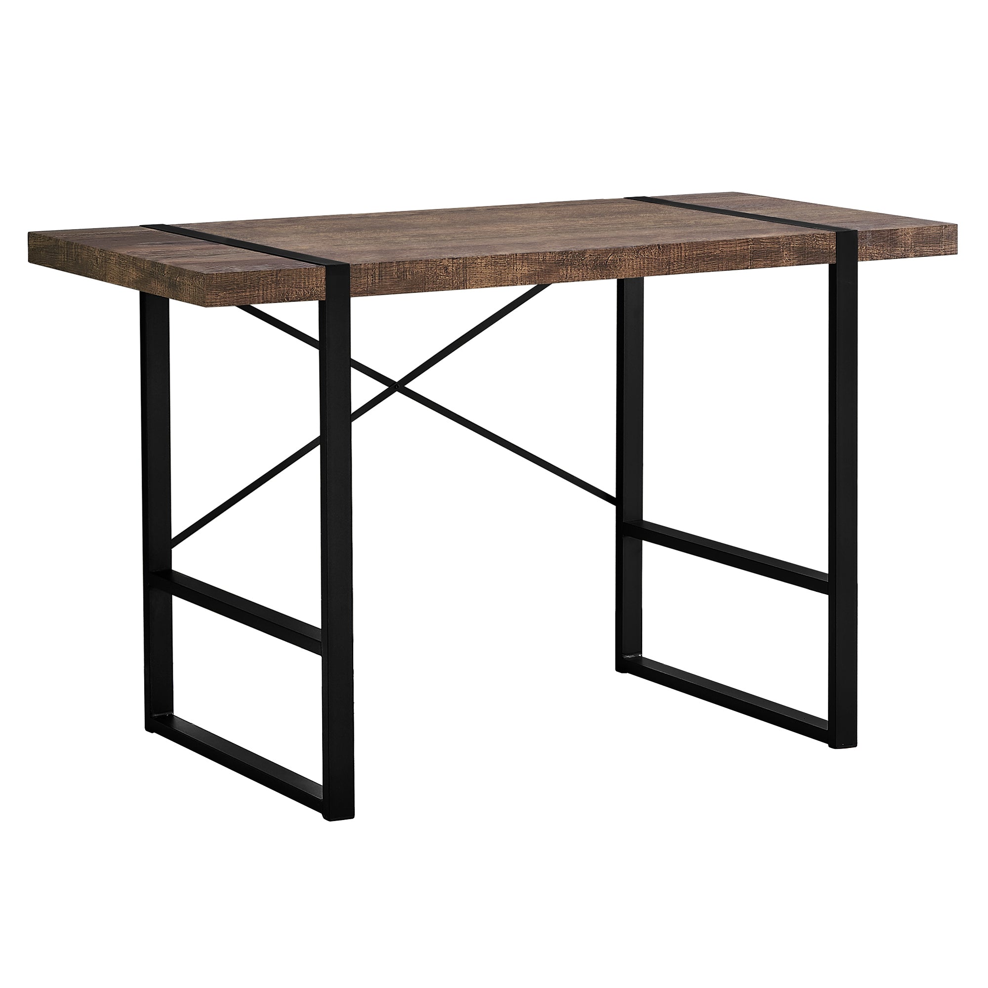 COMPUTER DESK - 48"L / DARK TAUPE / BLACK METAL