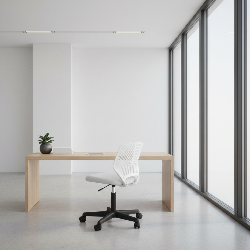 CHAISE DE BUREAU - NOIRE JUVENILE / PIÈTEMENT NOIR SUR ROULETTES